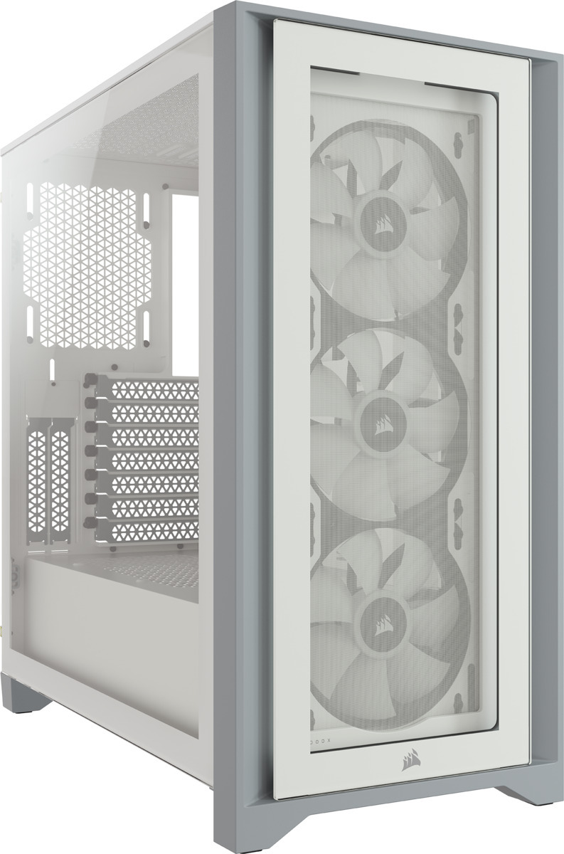 Corsair iCUE 4000X Mid Tower ATX-kotelo ikkunalla, valkoinen