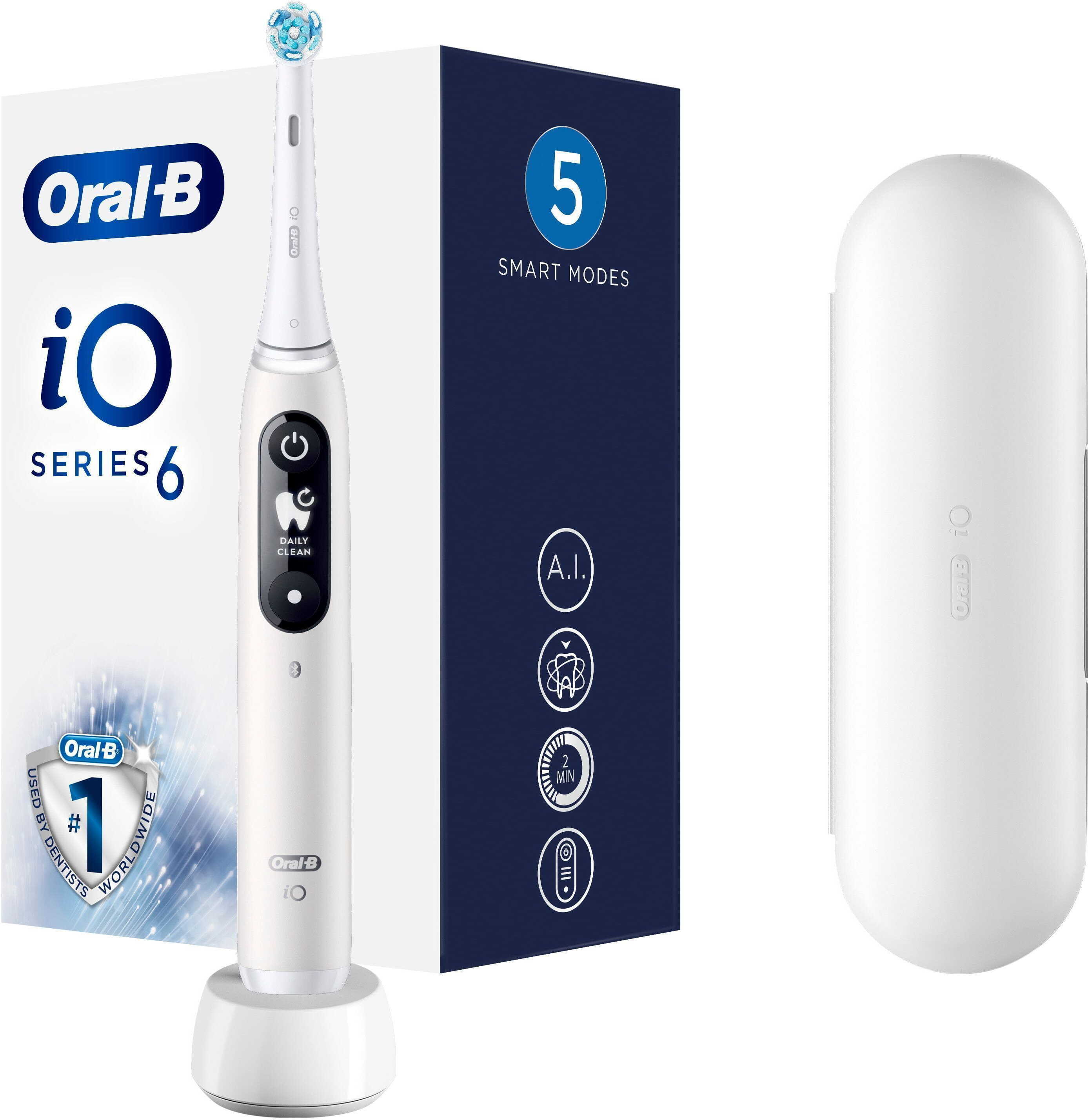 Oral-B IO Series 6 -sähköhammasharja, Valkoinen – Sähköhammasharjat ...