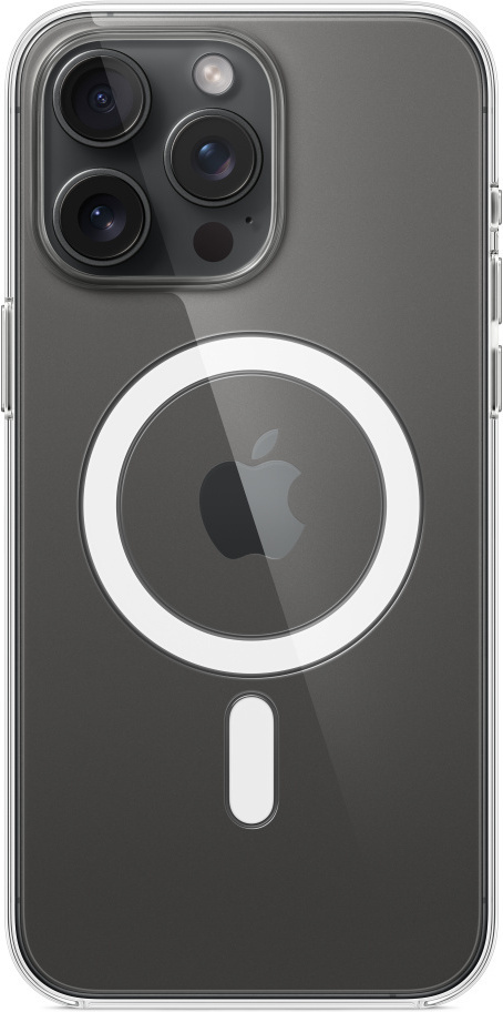 Apple iPhone 15 Pro kirkas kuori MagSafella, läpinäkyvä
