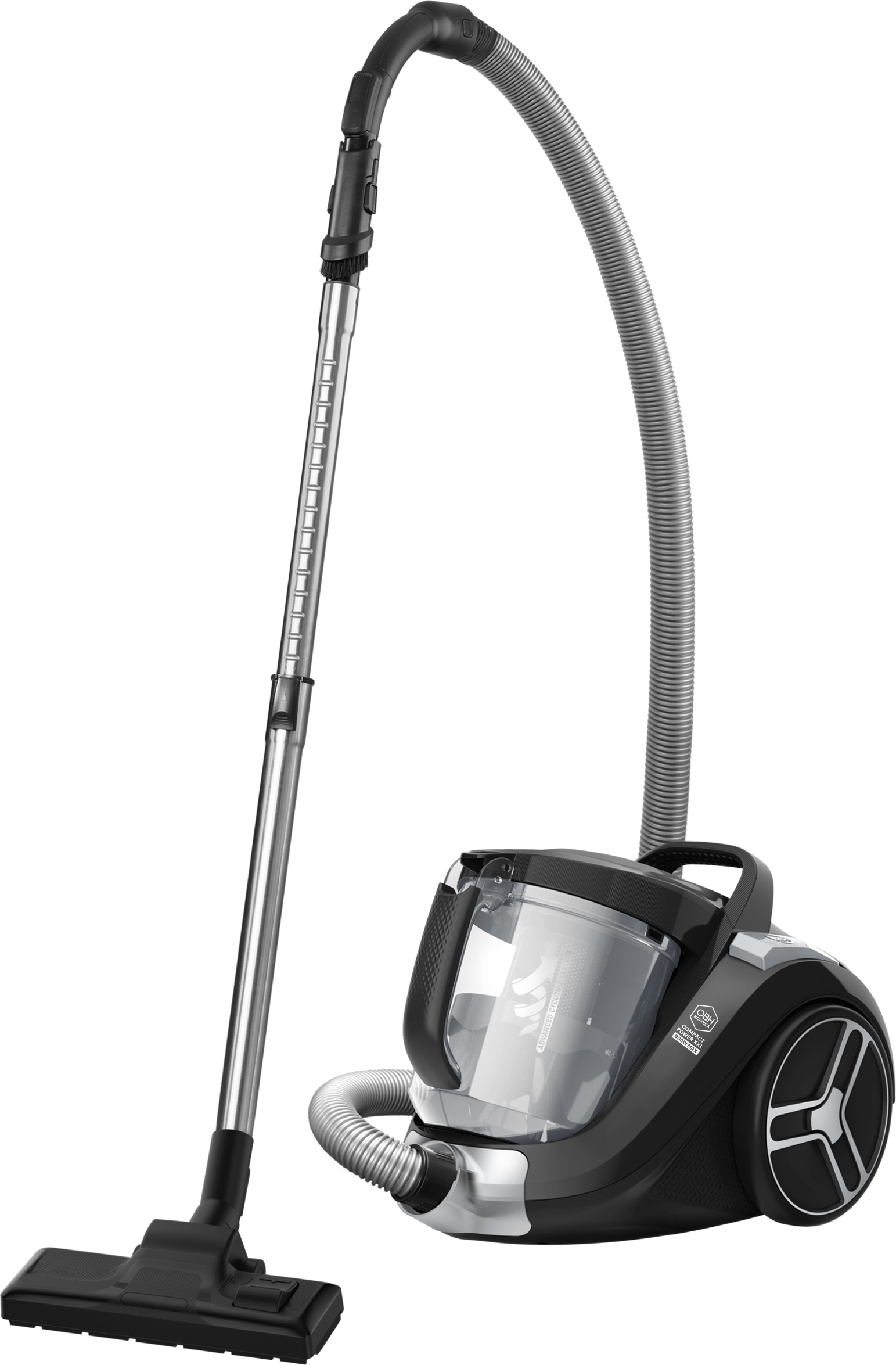 OBH Nordica Compact Power XXL Bagless -pölypussiton pölynimuri, musta