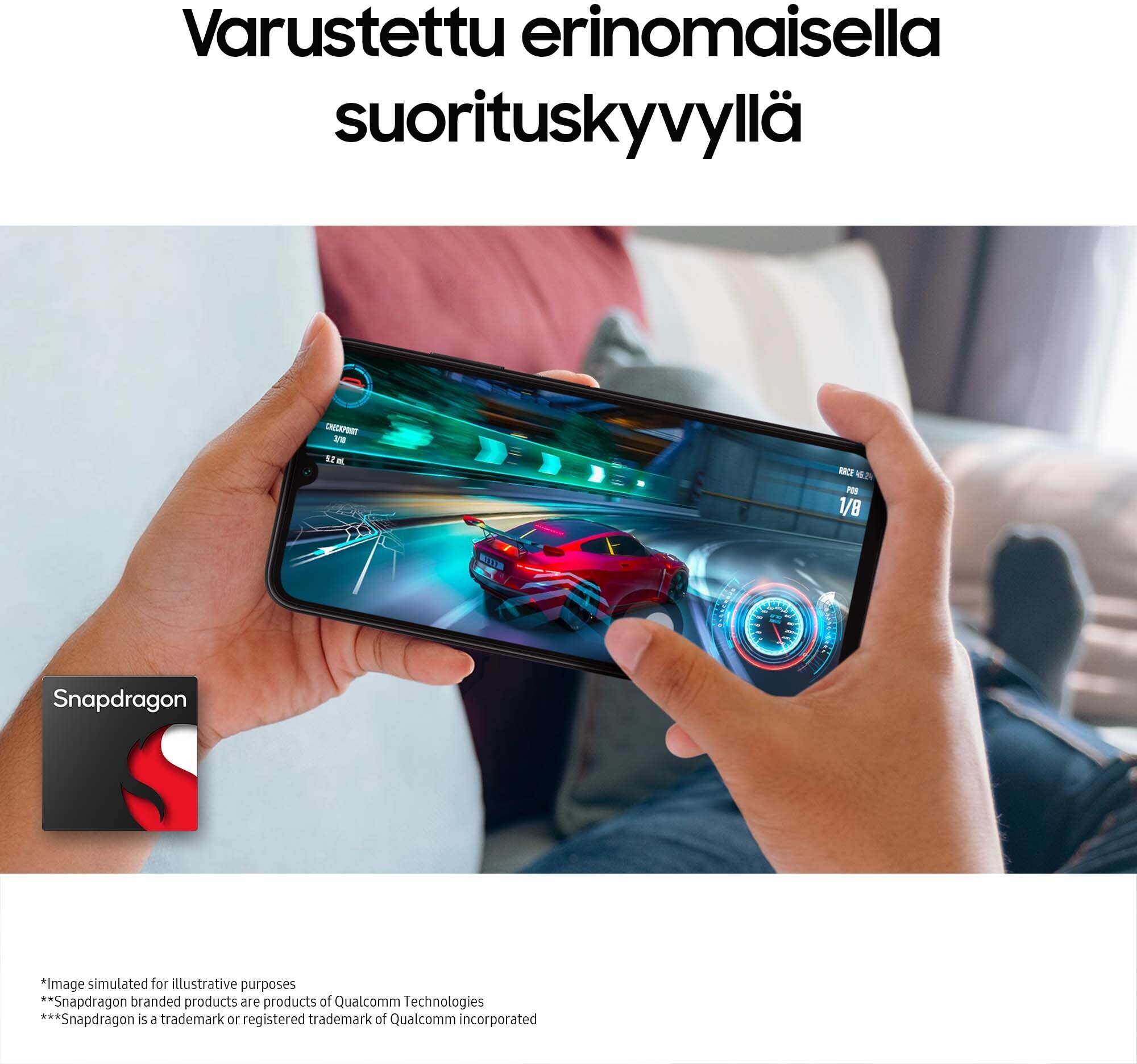 Samsung Galaxy A05s -puhelin, 64/4 Gt, musta