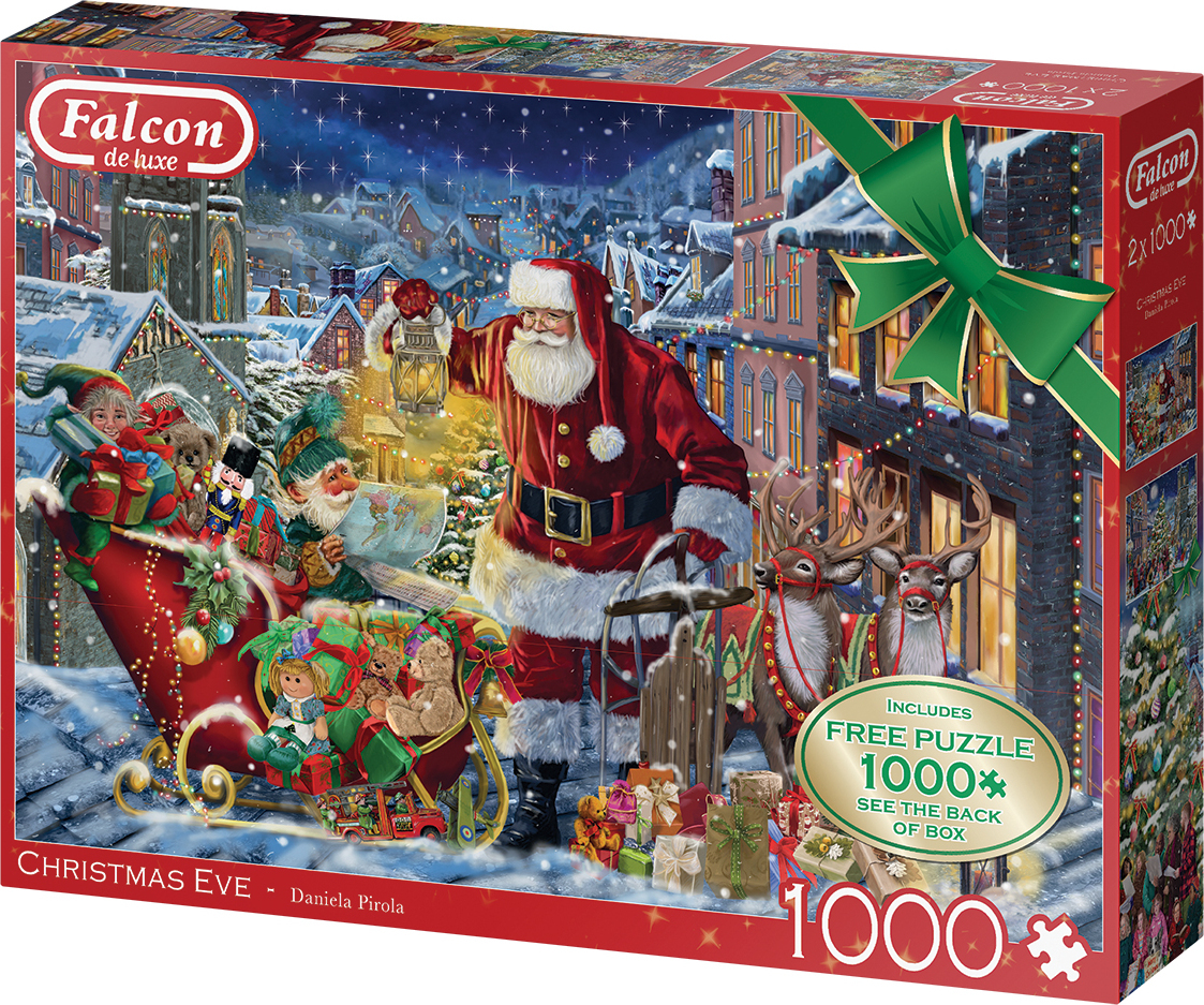 Falcon Christmas Eve -palapeli, 2 x 1000 palaa