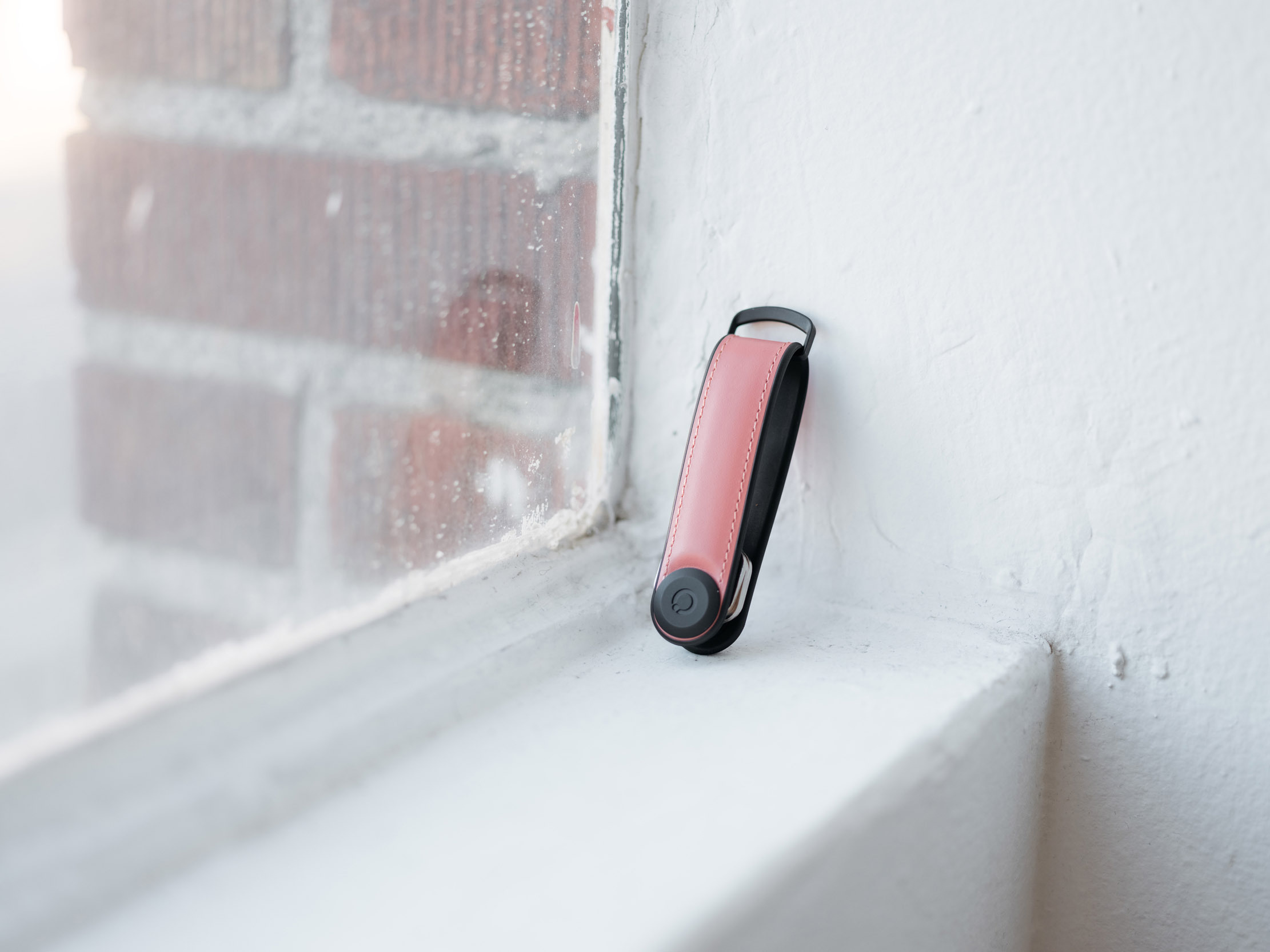Orbitkey Hybrid Leather Key Organiser -avainlenkki, pastellipinkki