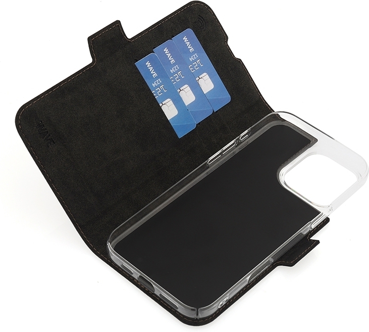 Wave BookCase -suojakotelo, MagSafe-yhteensopiva, Apple iPhone 16 Pro Max, Taupe