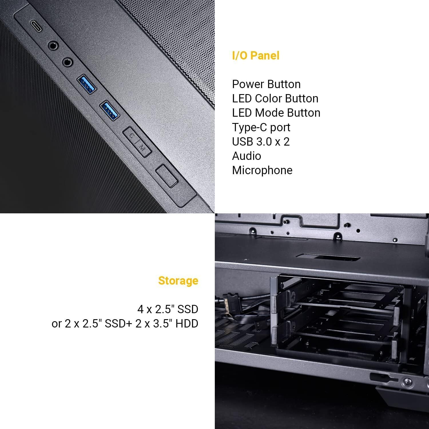 Lian Li LANCOOL 205 MESH C ATX-kotelo ikkunalla, musta