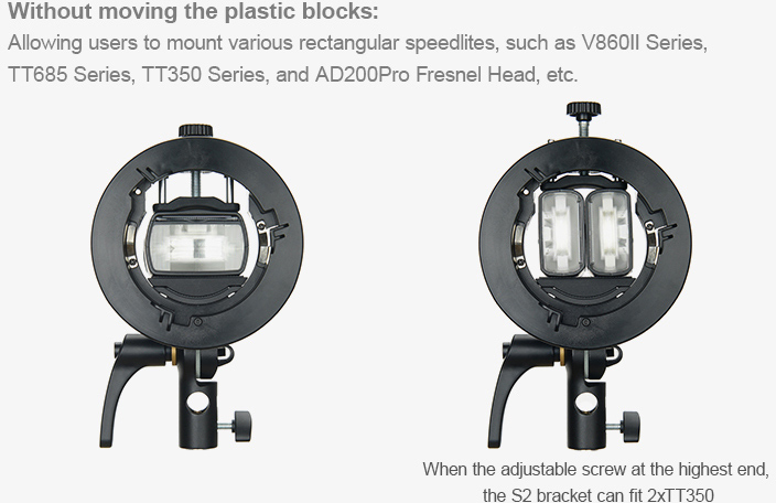 Godox S2  Bracket Bowens -salama-adapteri