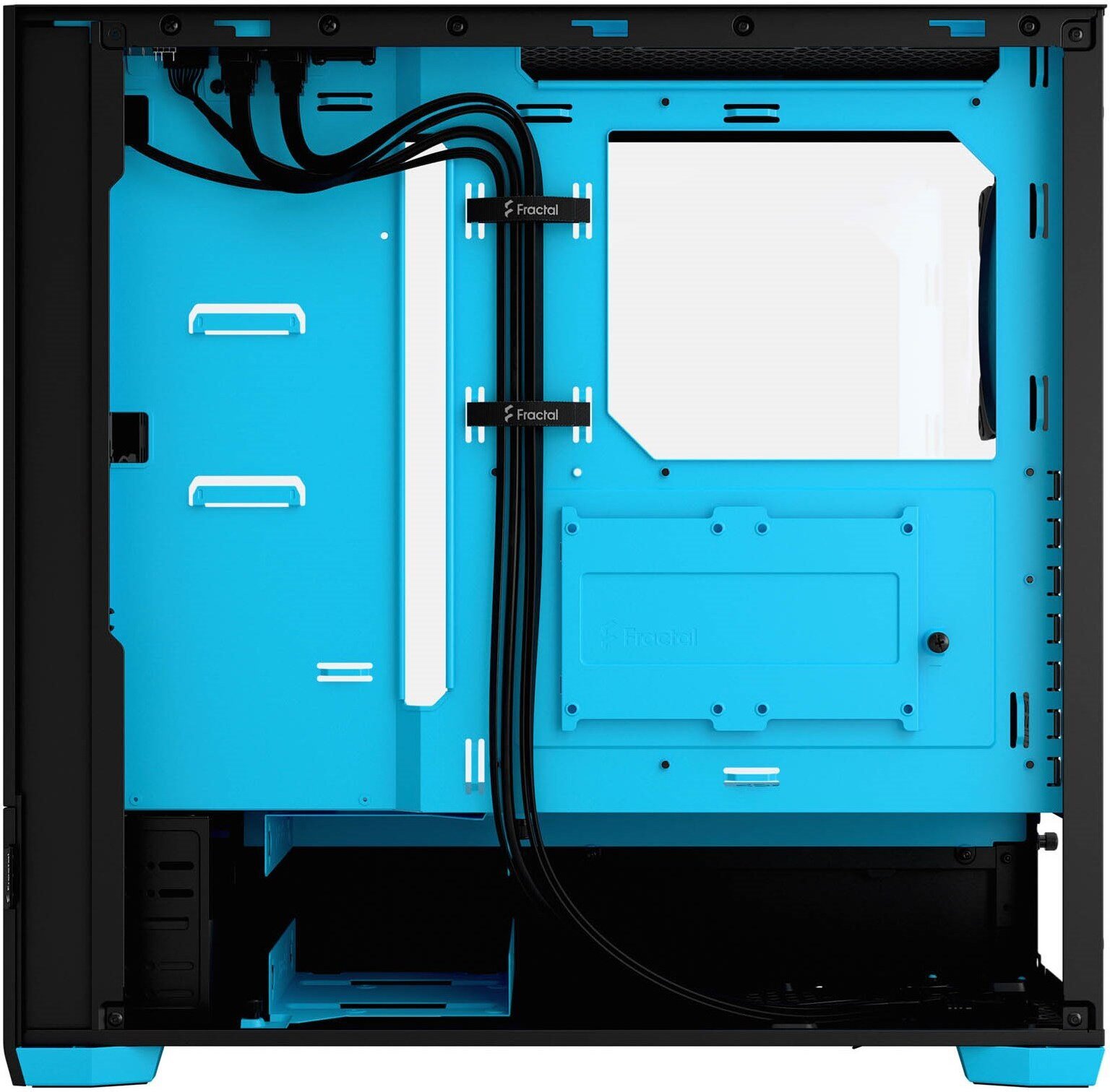 Fractal Design Pop Air RGB Cyan Core TG ATX-kotelo ikkunalla, musta/syaani