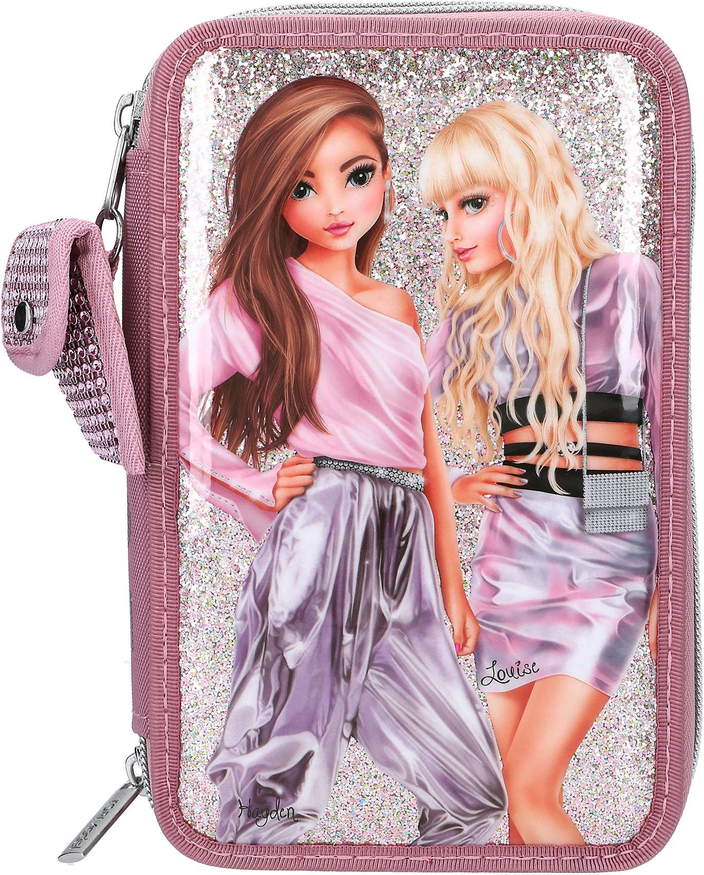 TOPModel GLITTER QUEEN triplapenaali riipuksella