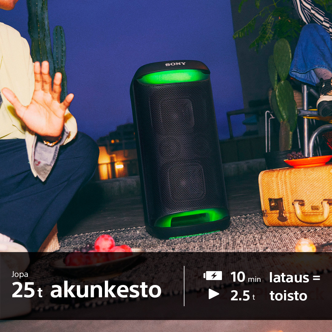 Sony SRS-XV500 langaton bilekaiutin, musta