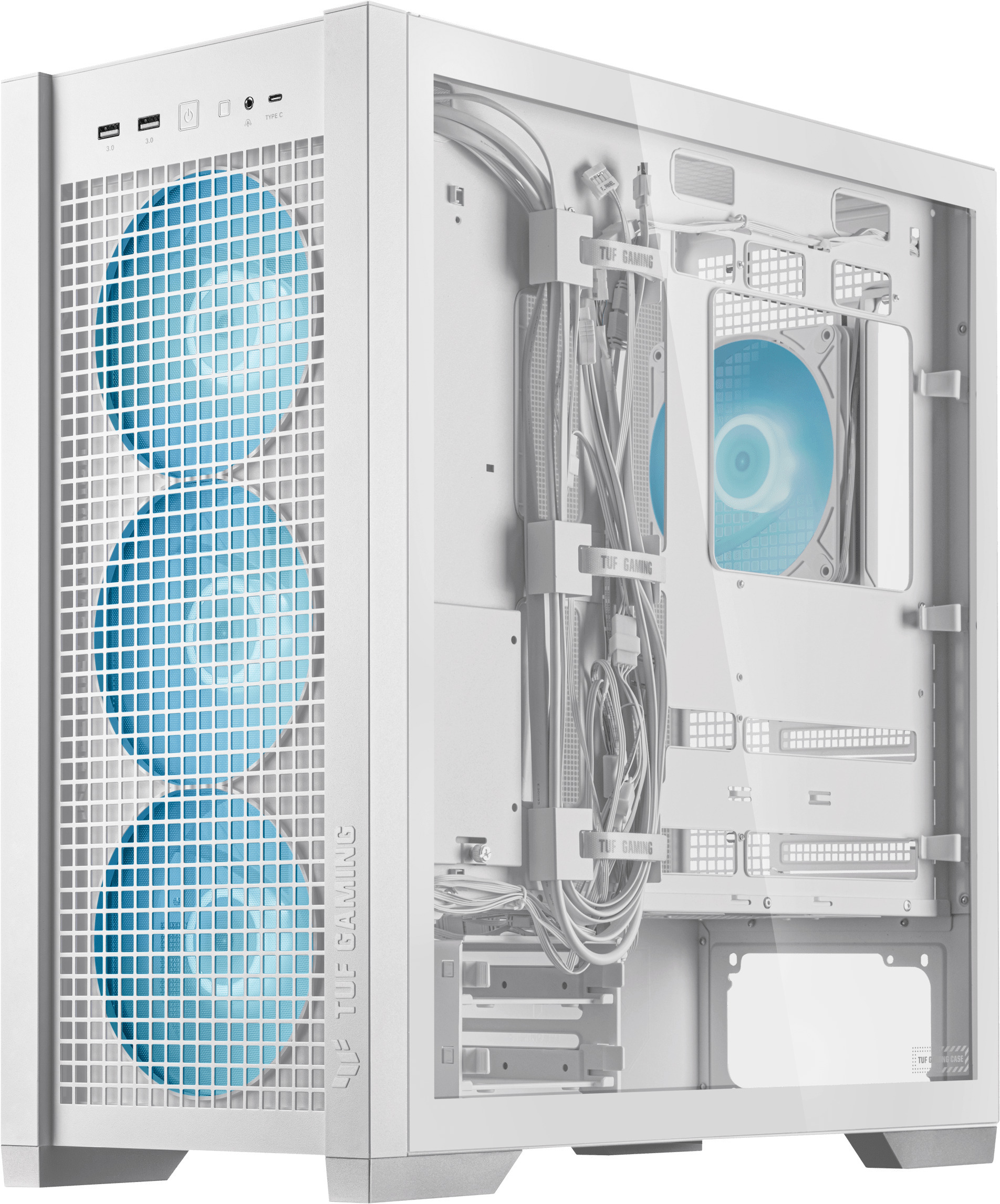 Asus TUF Gaming GT302 TG ARGB ATX-kotelo ikkunalla, valkoinen