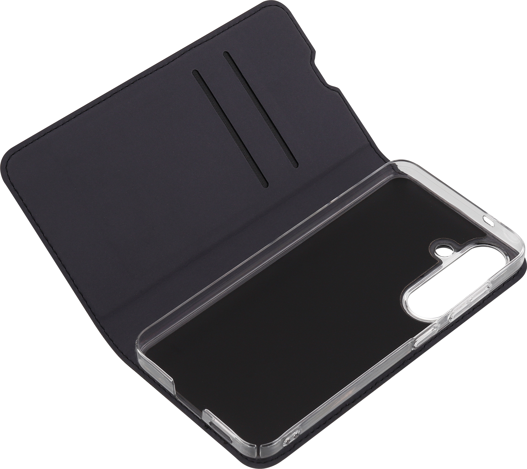 FoneKit BookCase -suojakotelo, Samsung Galaxy S25, musta