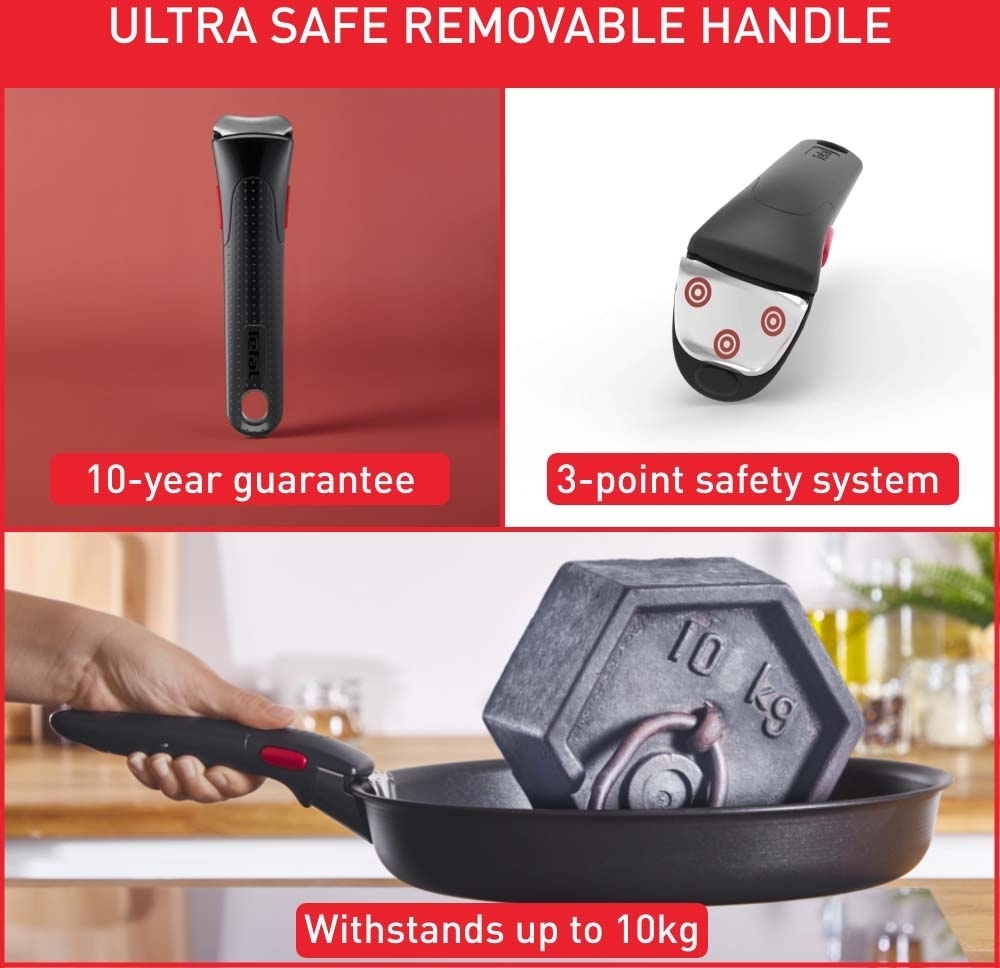 Tefal Ingenio Emotion -paistinpannusetti, 3-osainen, ruostumaton teräs