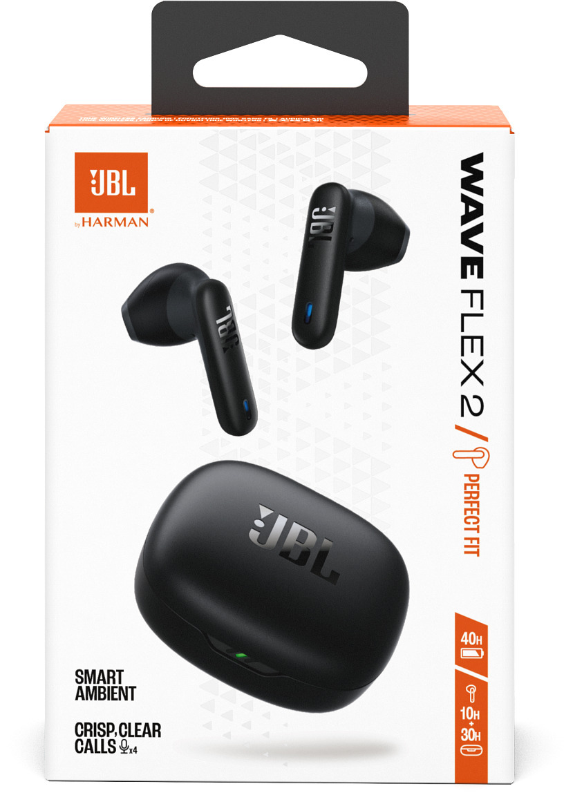 JBL Wave Flex 2 nappikuulokkeet, musta