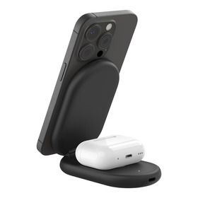 Belkin BoostCharge 2 in 1 magneettinen taitettava laturi, musta