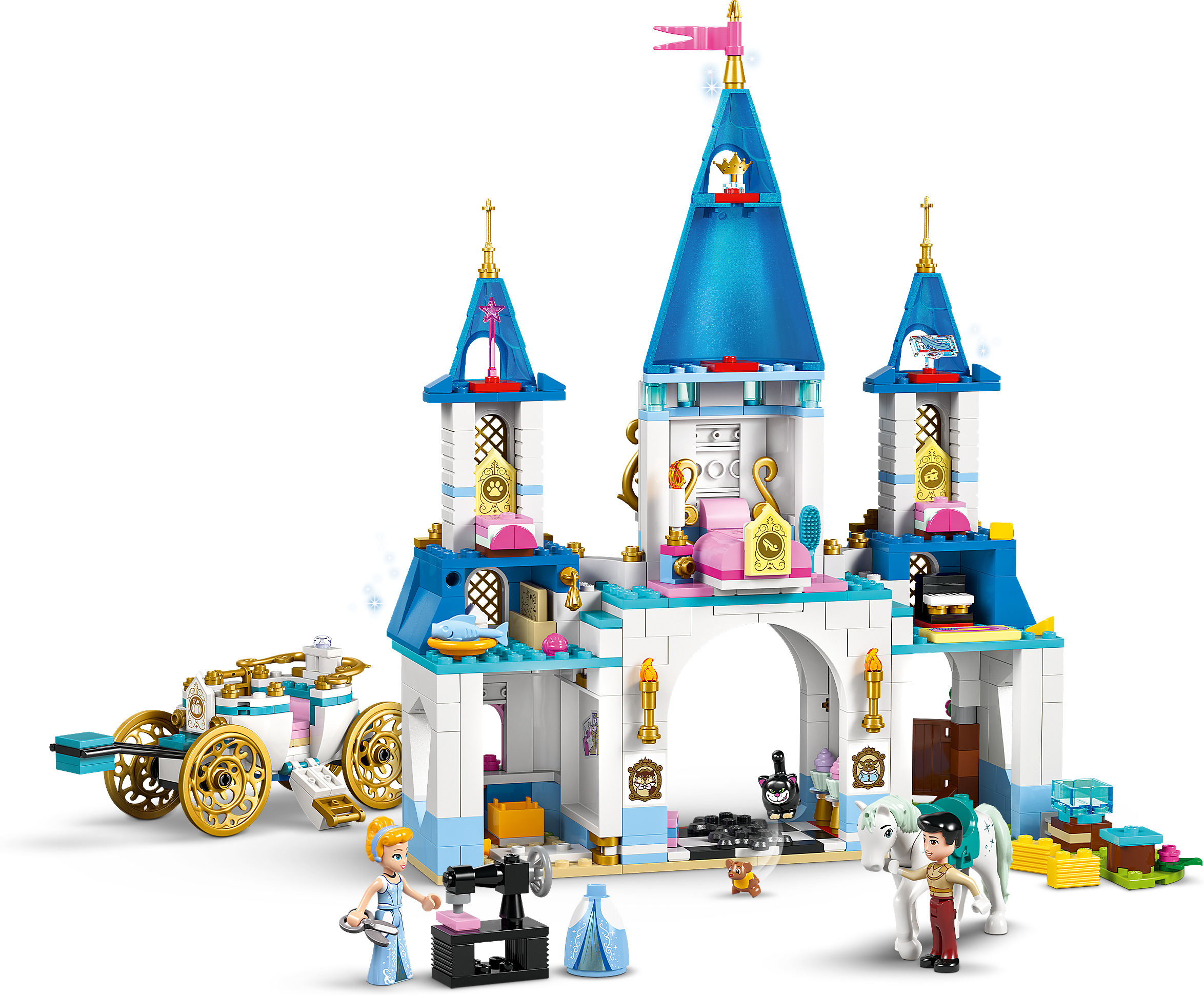 LEGO Disney Princess 43275 – Tuhkimon linna ja hevosvaunut