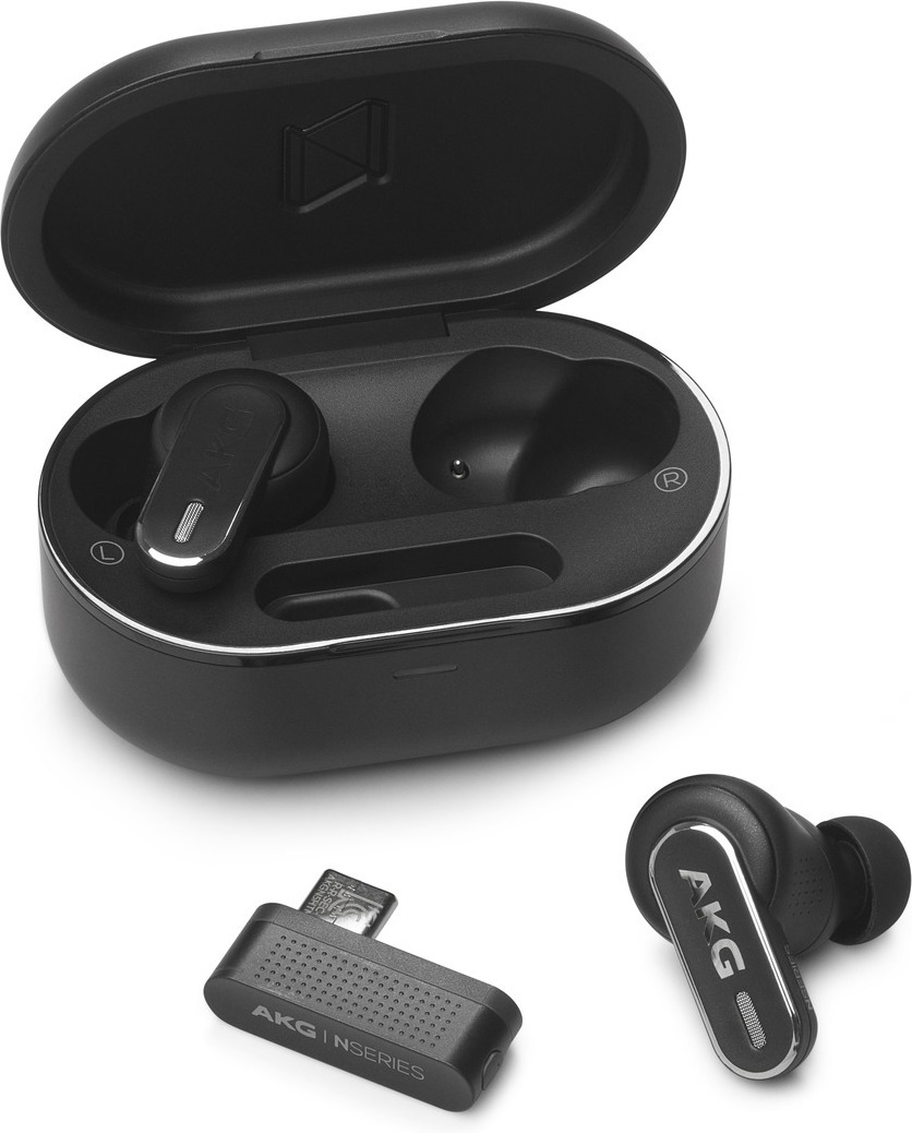 AKG N5 Hybrid nappikuulokkeet aktiivisella melunvaimennuksella, musta