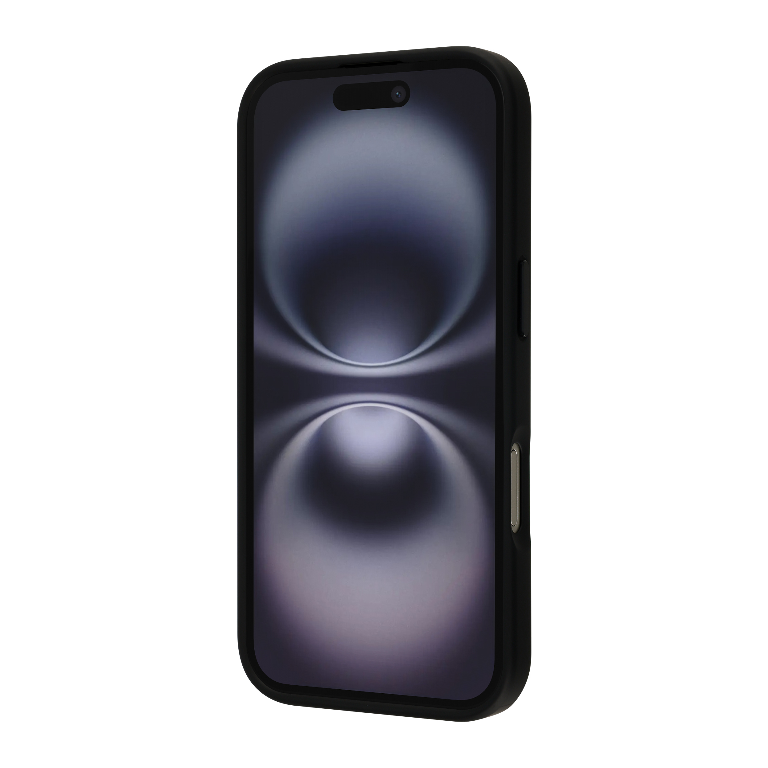 FoneKit MagSafe-yhteensopiva Soft Touch suojakuori, iPhone 17, musta/harmaa