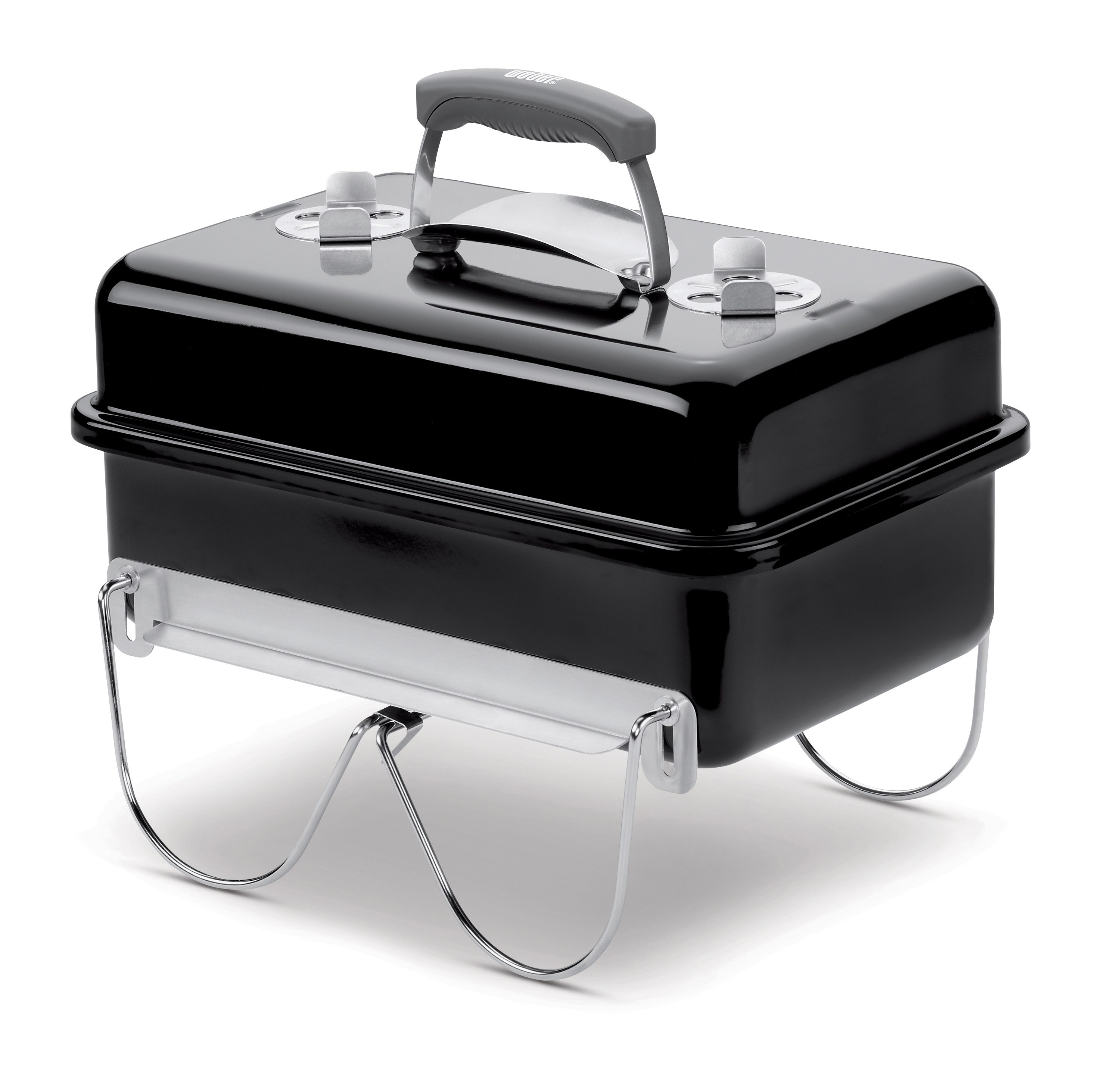 Weber Go-Anywhere -matkagrilli, hiilikäyttöinen, musta