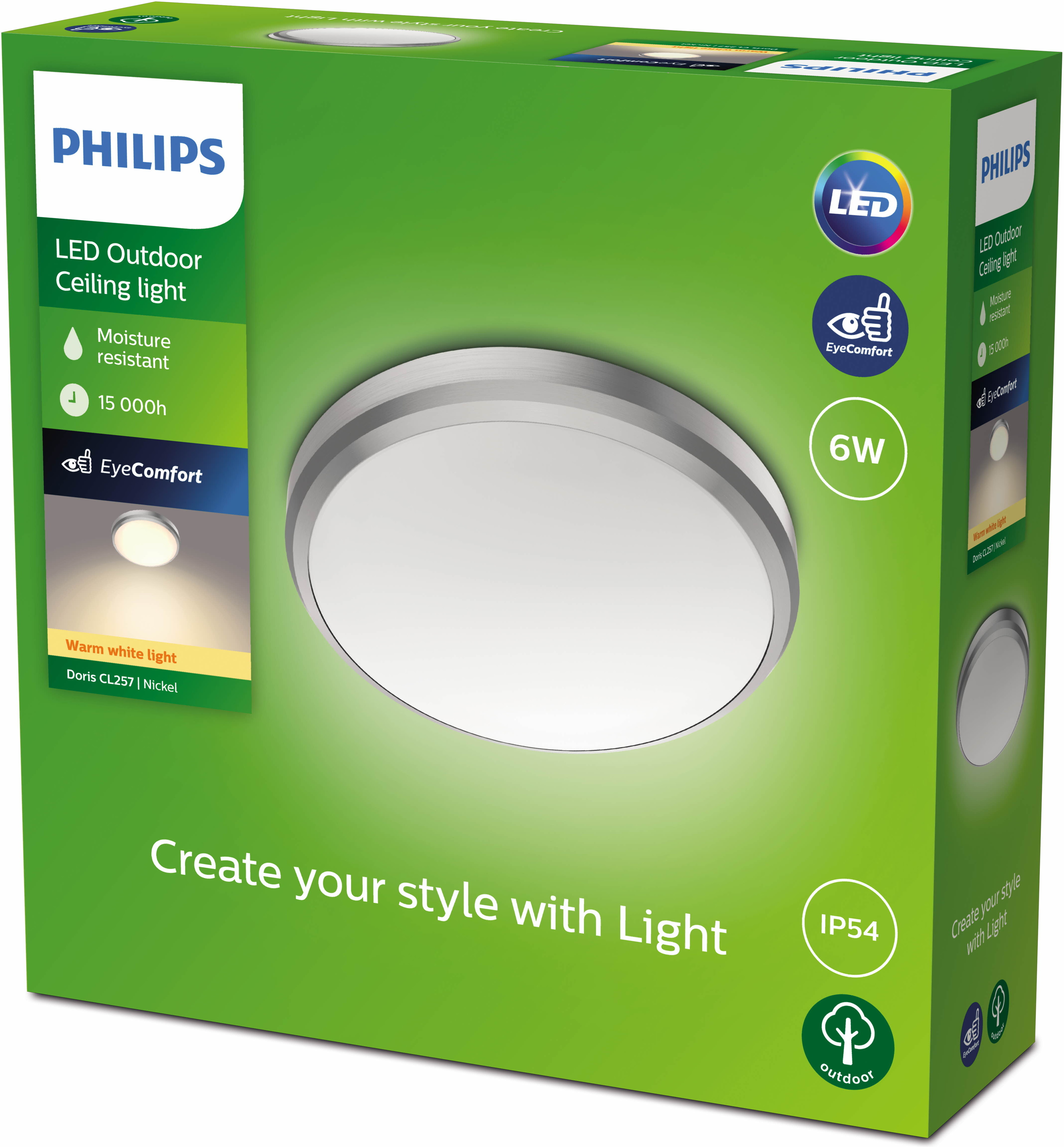 Plafonnier rond SUPERSLIM 15W Blanc 2700K IP44 Dimmable LéonLeds