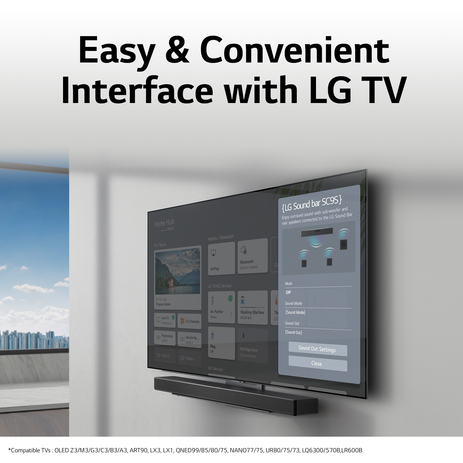 LG SC9S 3.1.3 Soundbar Dolby Atmos -äänijärjestelmä