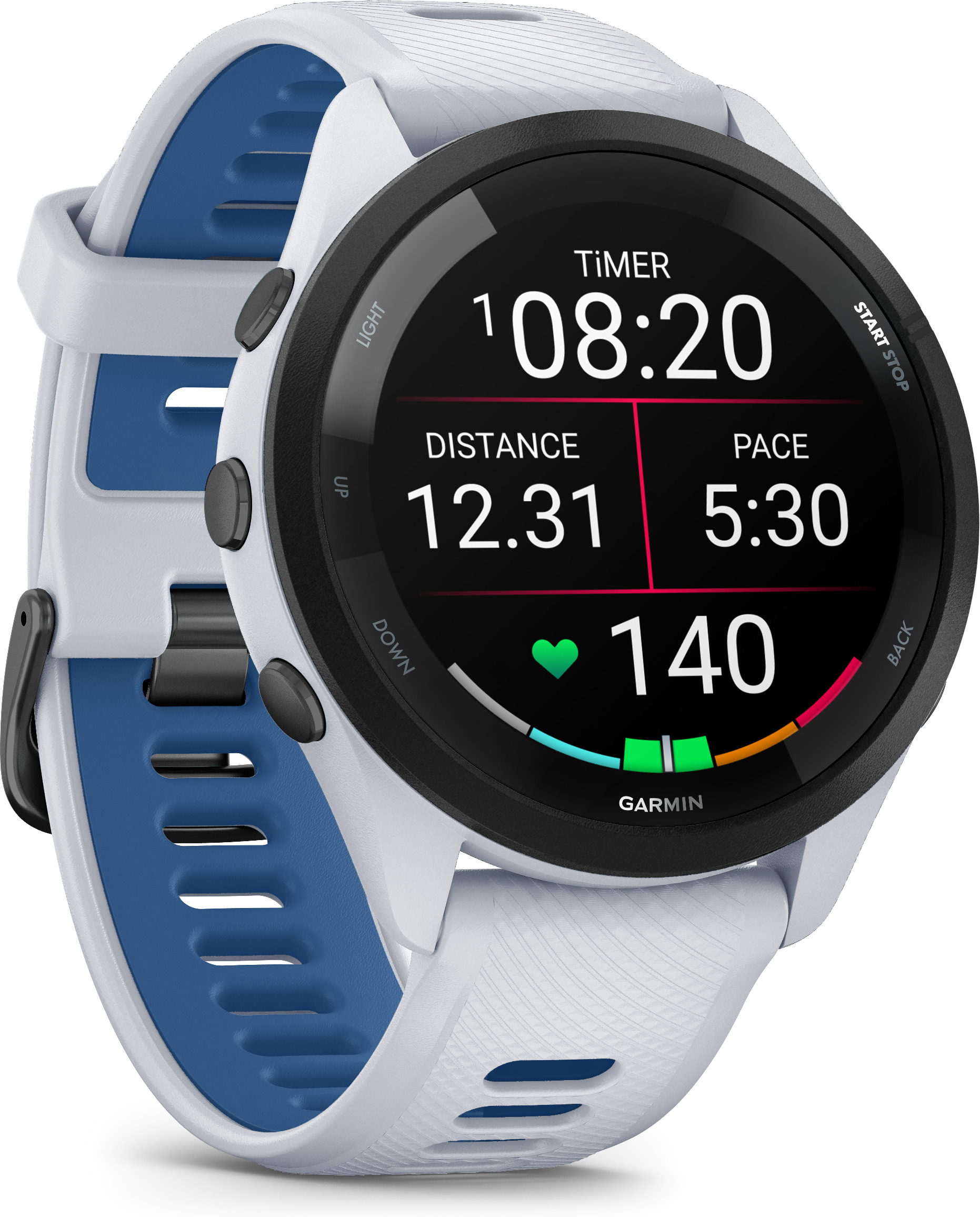 Garmin Forerunner 265 -urheilukello, valkoinen / sininen
