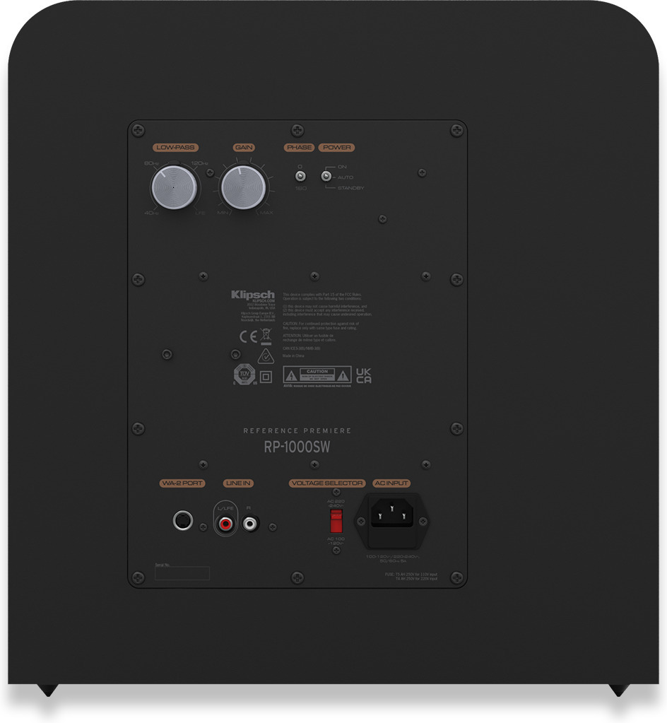 Klipsch RP-1000SW subwoofer, musta
