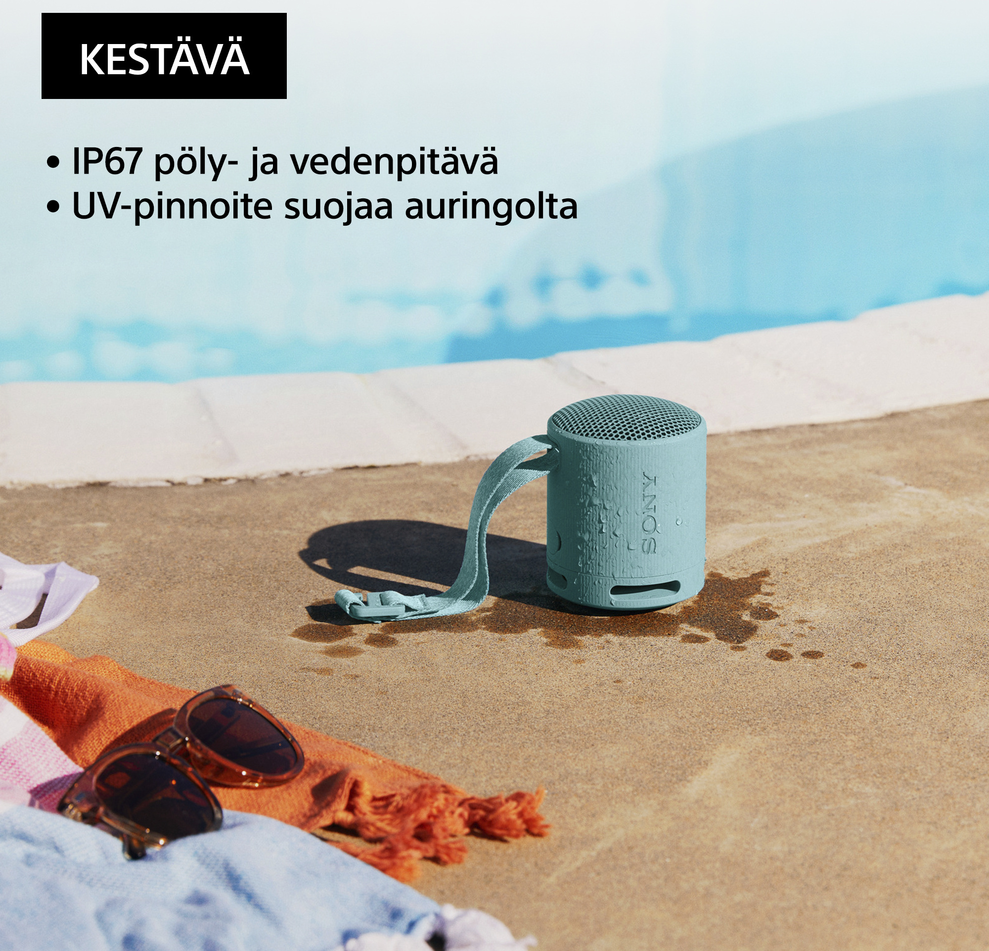 Sony SRS-XB100 Bluetooth-kaiutin, musta