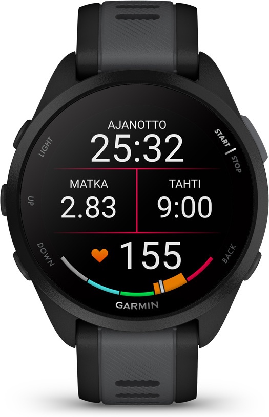 Garmin Forerunner 165 -juoksukello, musta