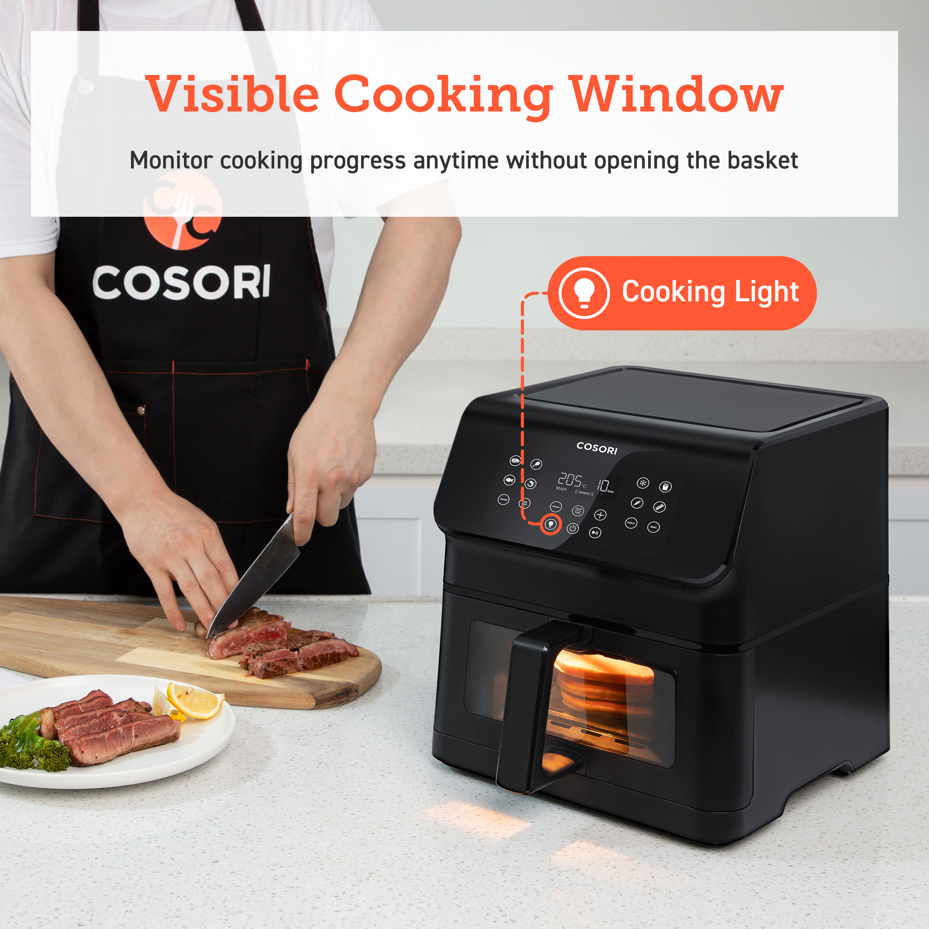 Cosori Premium Ⅱ Plus 6.2 L airfryer, musta