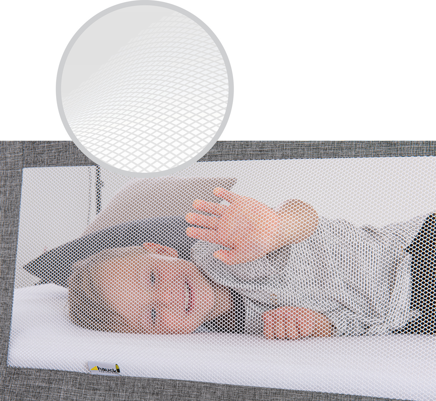Hauck Sleep'n Safe Plus XL -turvalaita, Melange Grey