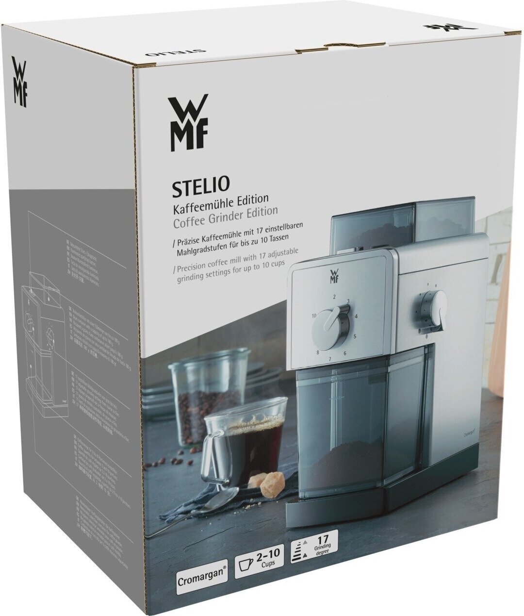 WMF Stelio -kahvimylly, ruostumaton teräs