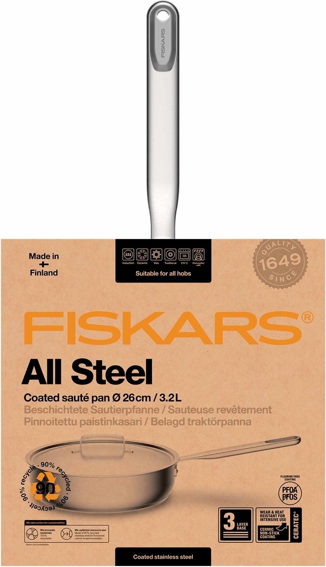 Fiskars All Steel -paistokasari, 26 cm