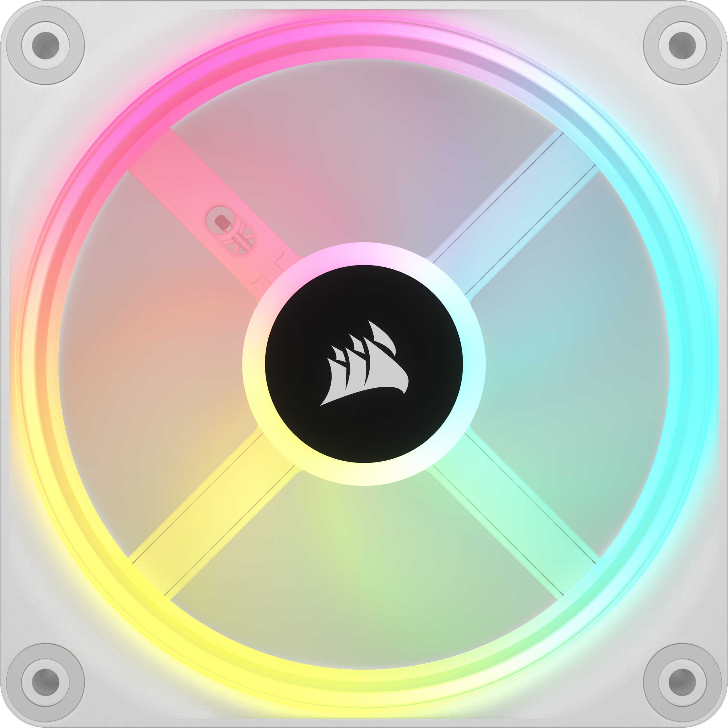Corsair iCUE LINK QX120 RGB PWM -tuuletin, 120 mm, valkoinen, 1 kpl Expansion Kit