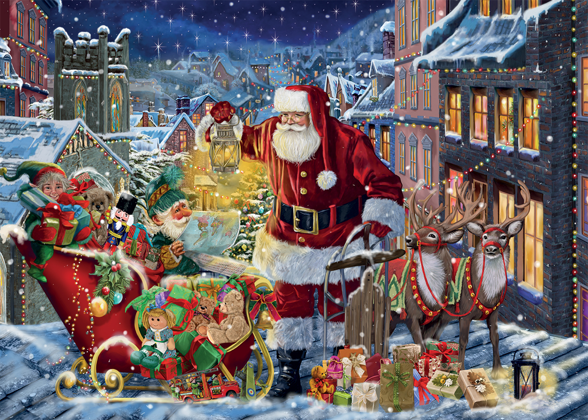 Falcon Christmas Eve -palapeli, 2 x 1000 palaa