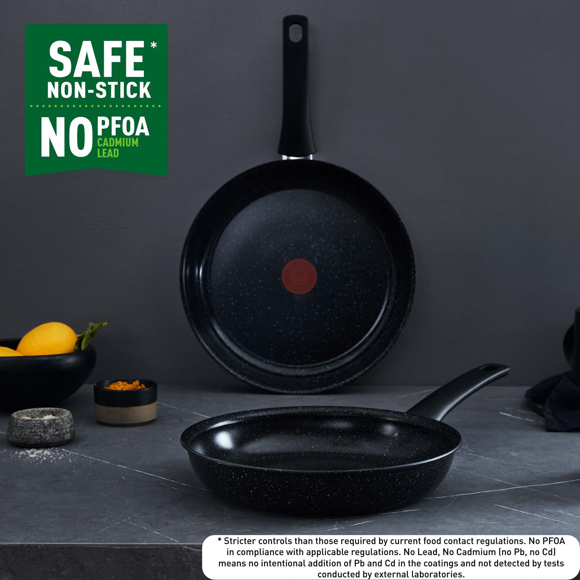 Tefal Intens'Ceram -paistokasari lasikannella 24 cm/3,2 L, musta