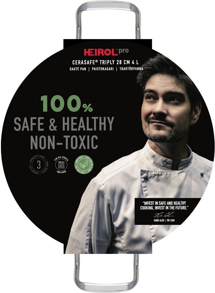 Heirol Cerasafe Triply -paistokasari, 28 cm/4 L