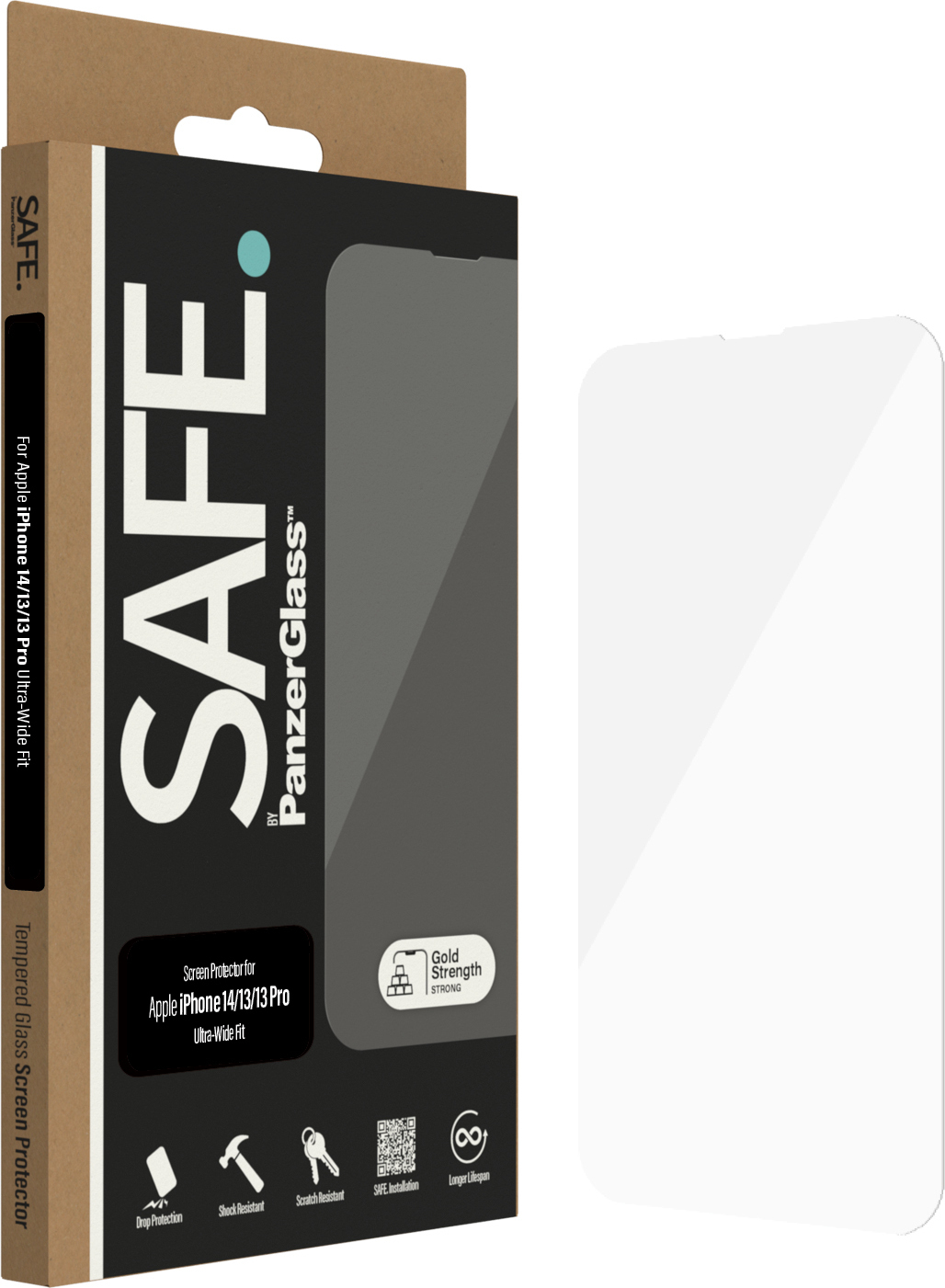 SAFE by PanzerGlass -panssarilasi, iPhone 14 / 13 / 13 Pro