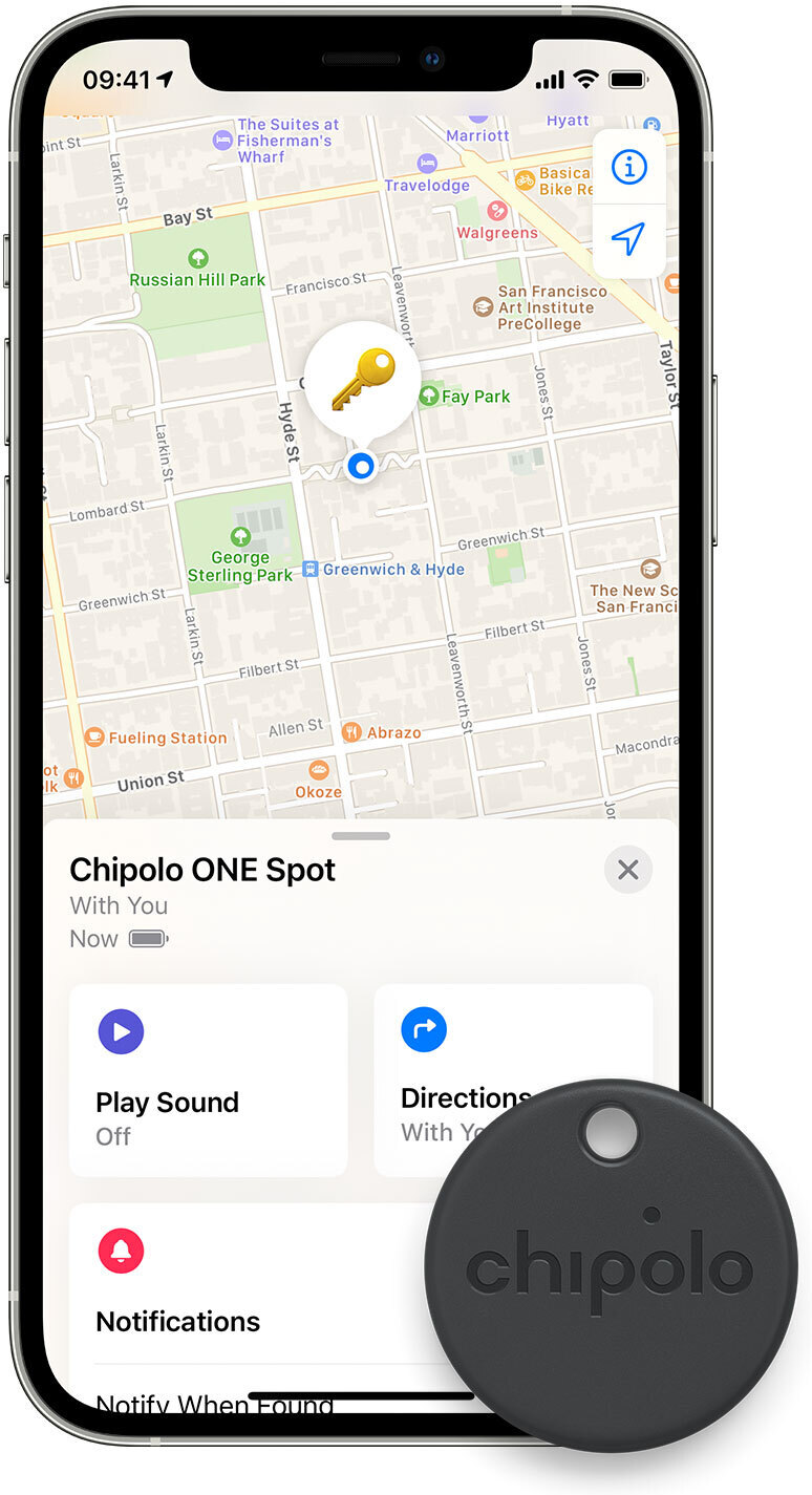 Chipolo ONE Spot -bluetooth-paikannin, musta