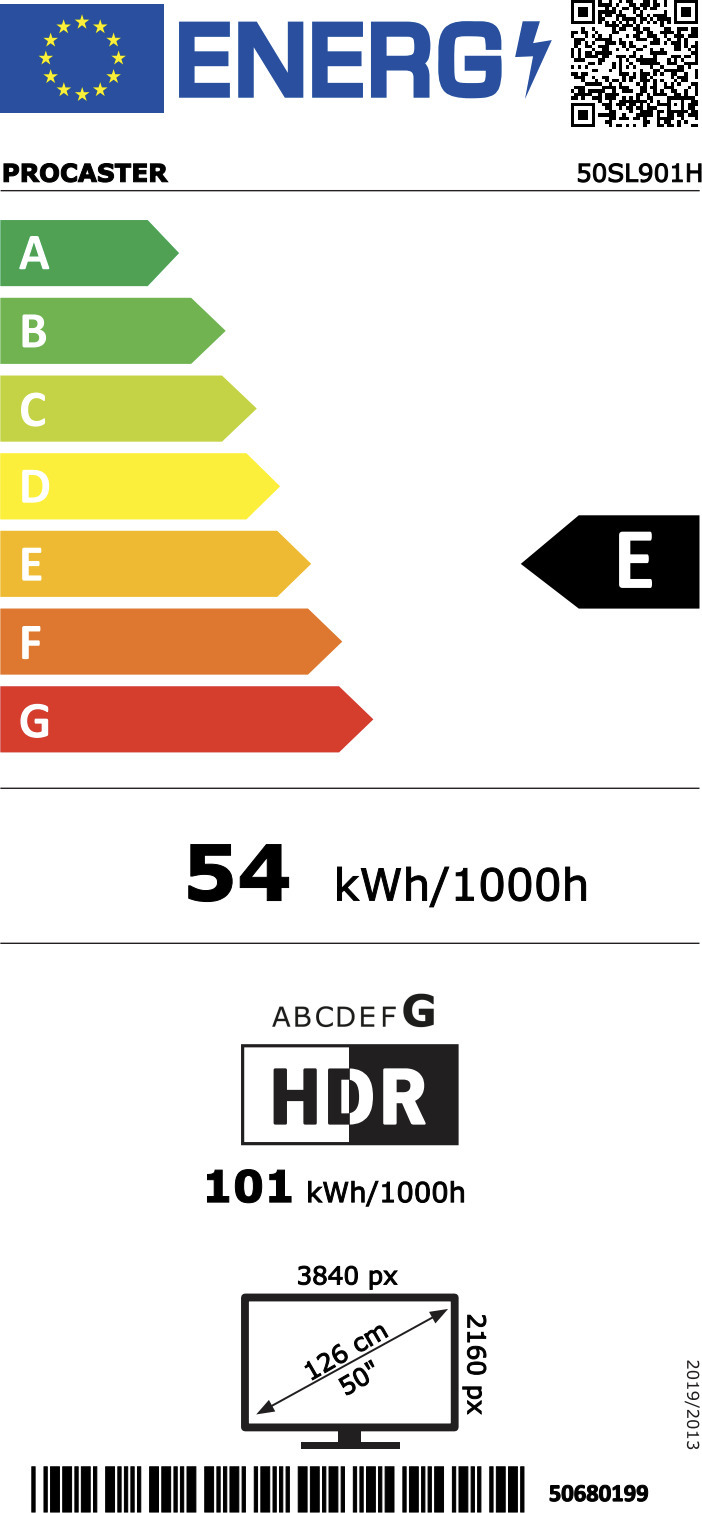 ProCaster 50SL901H 50" 4K Android LED TV