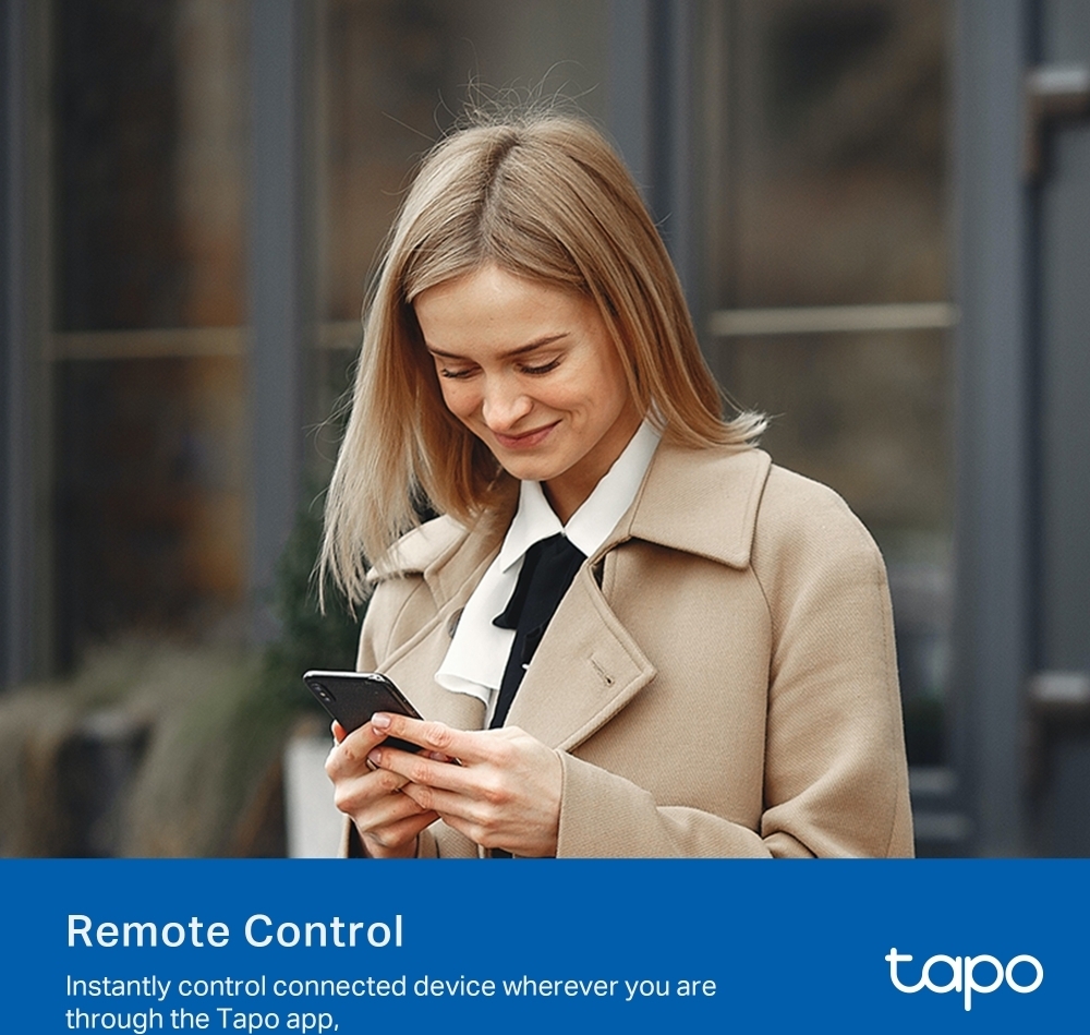 TP-LINK Tapo P110M -etäohjattava pistorasia virrankulutuksen mittauksella, Matter
