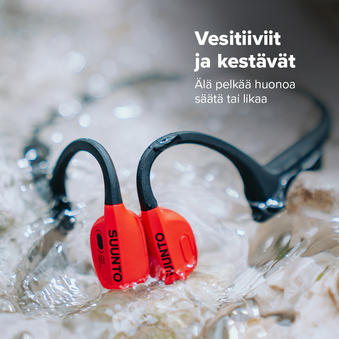 Suunto Wing -open ear-urheilukuulokkeet, musta