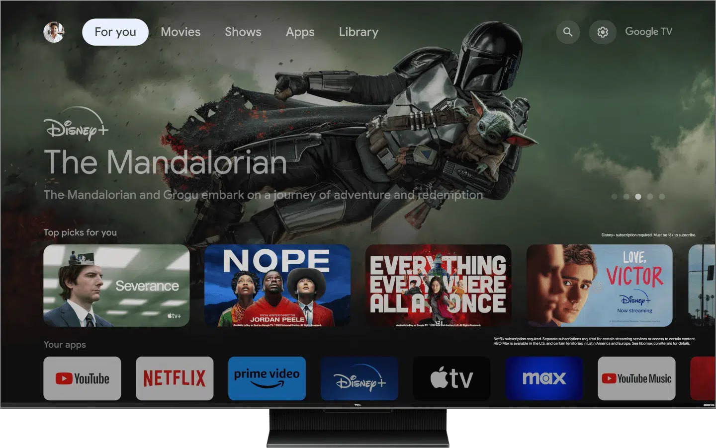 TCL C805 65" 4K QLED Mini-LED Google TV