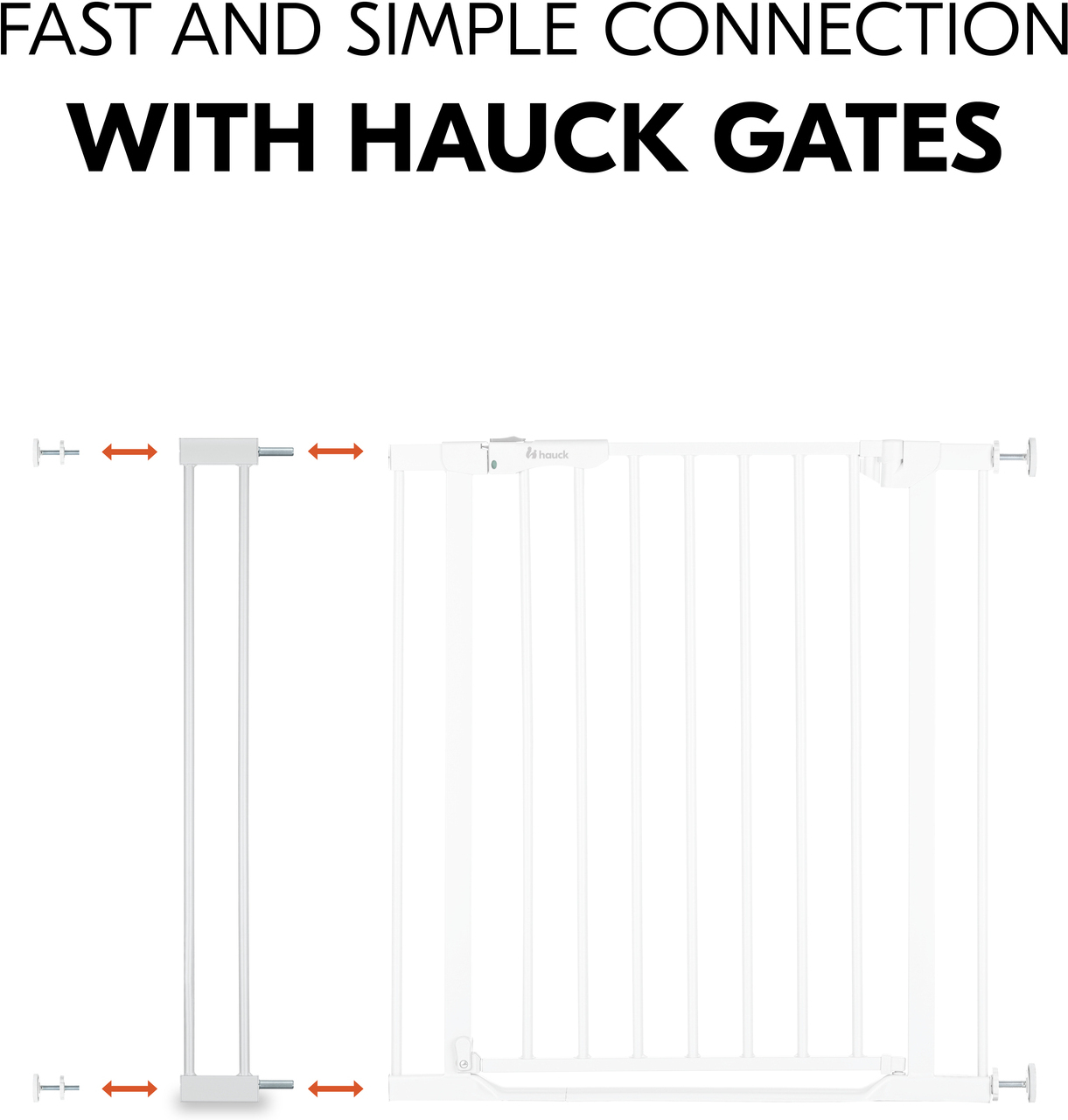 Hauck Safety Gate Extension 9 cm -turvaportin jatkopala, valkoinen