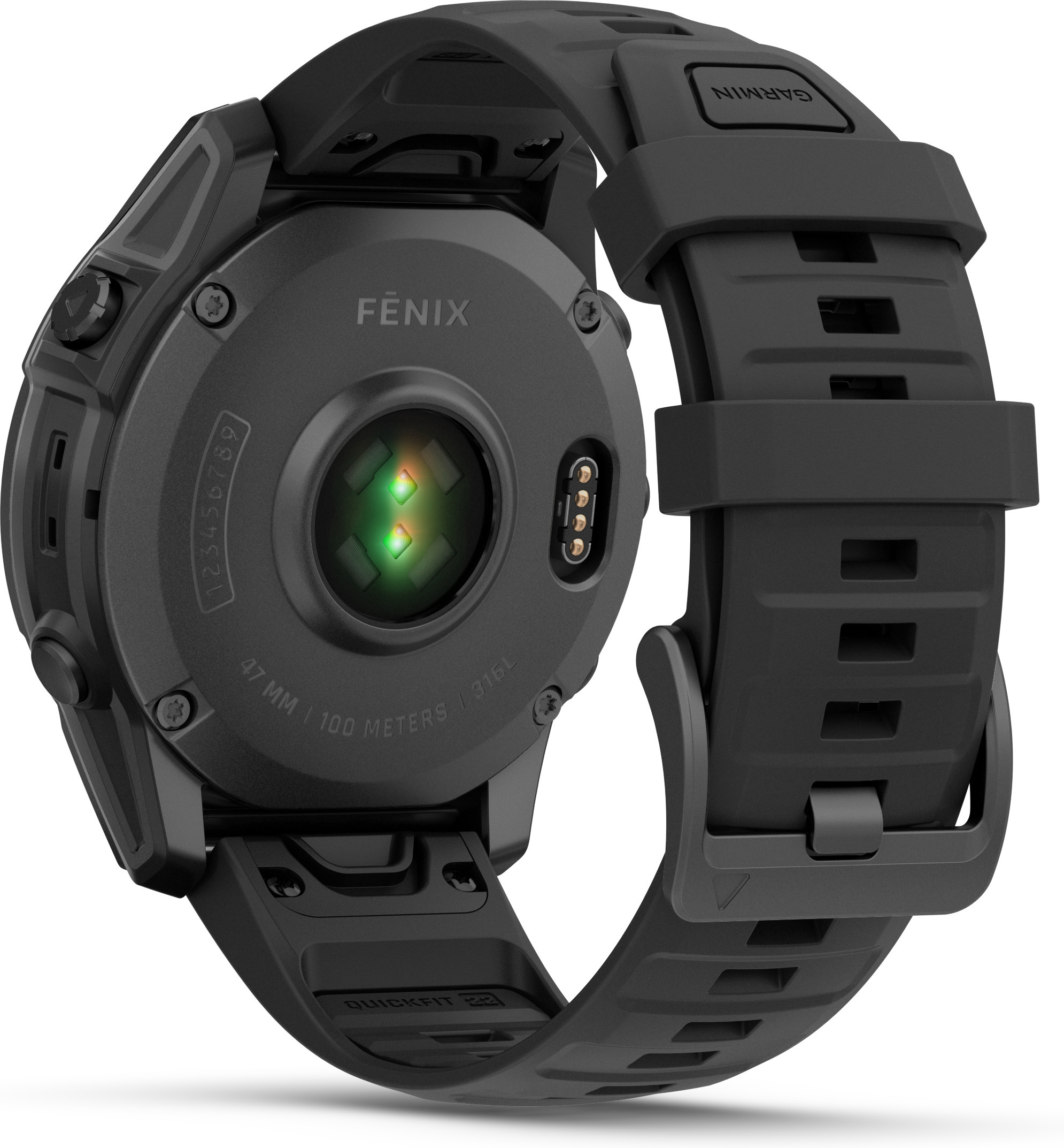 Garmin Fenix E -urheilukello, 47 mm, teräksenharmaa / musta