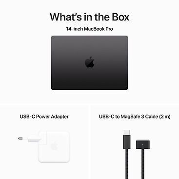 Apple MacBook Pro 14” M3 Pro 18 Gt, 512 Gt 2023 US -kannettava, tähtimusta (MRX43)