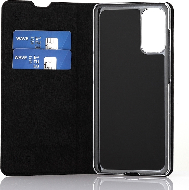 Wave BookCase -suojakotelo, Samsung Galaxy S20, musta