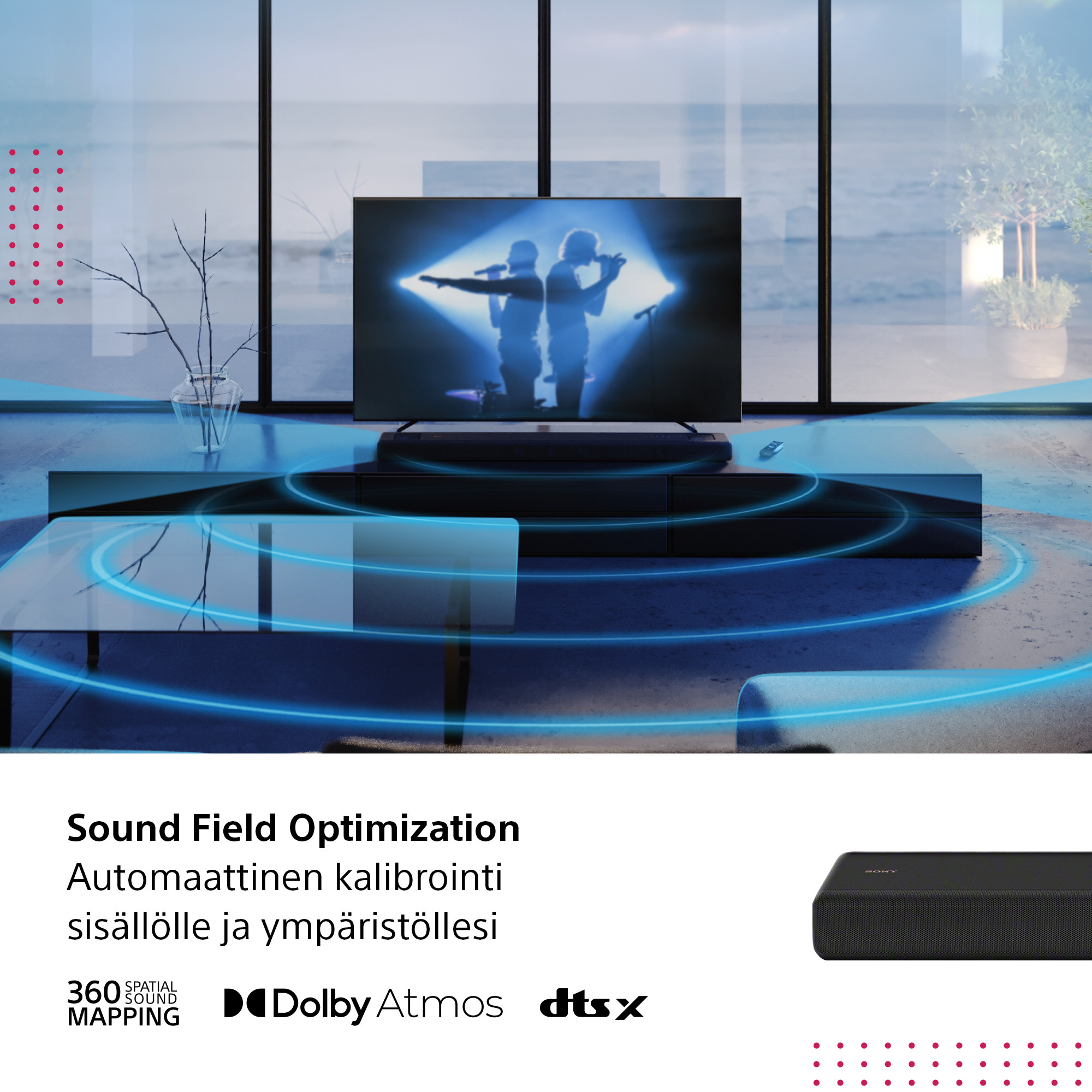Sony HT-A3000 3.1 Dolby Atmos Soundbar -äänijärjestelmä