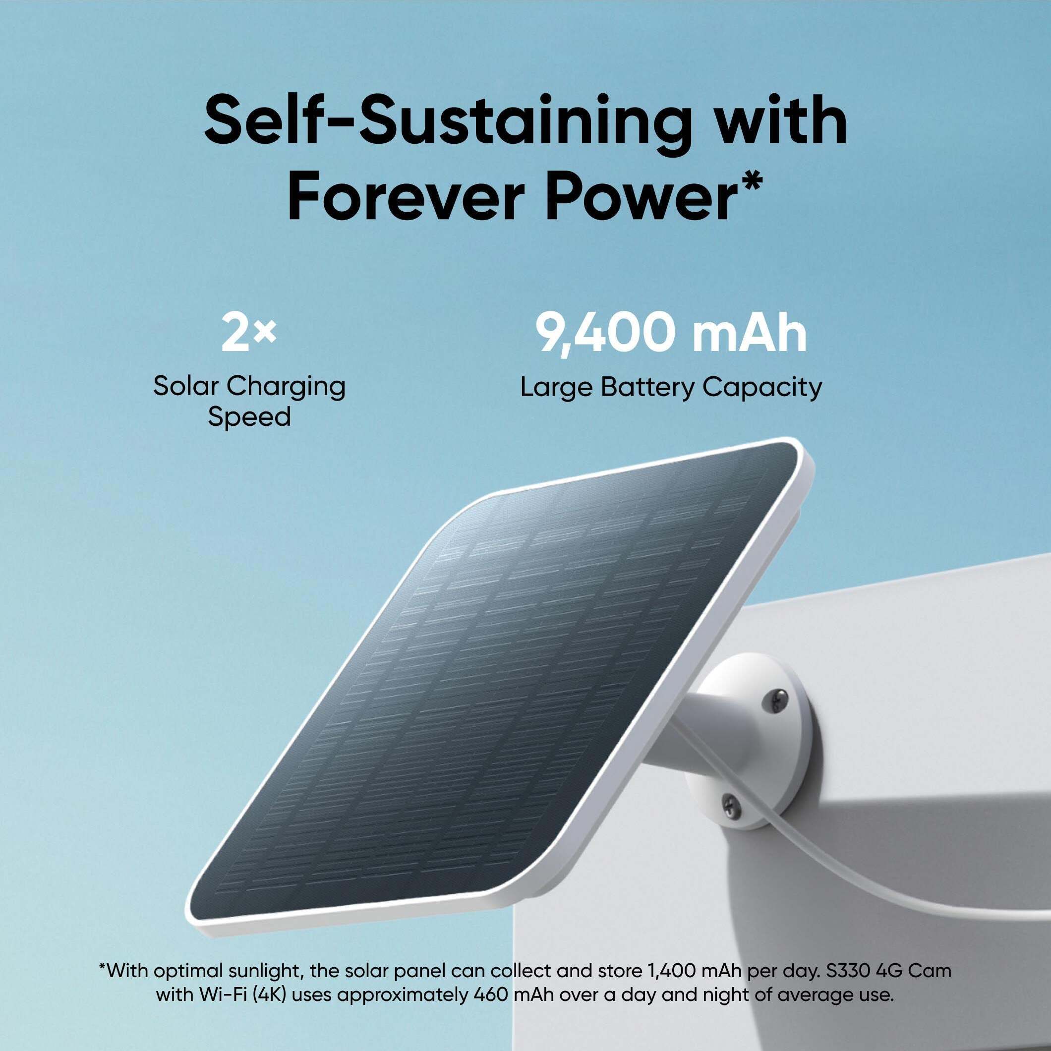Anker eufy 4G LTE Cam S330 -valvontakamera, ulkokäyttöön, valkoinen