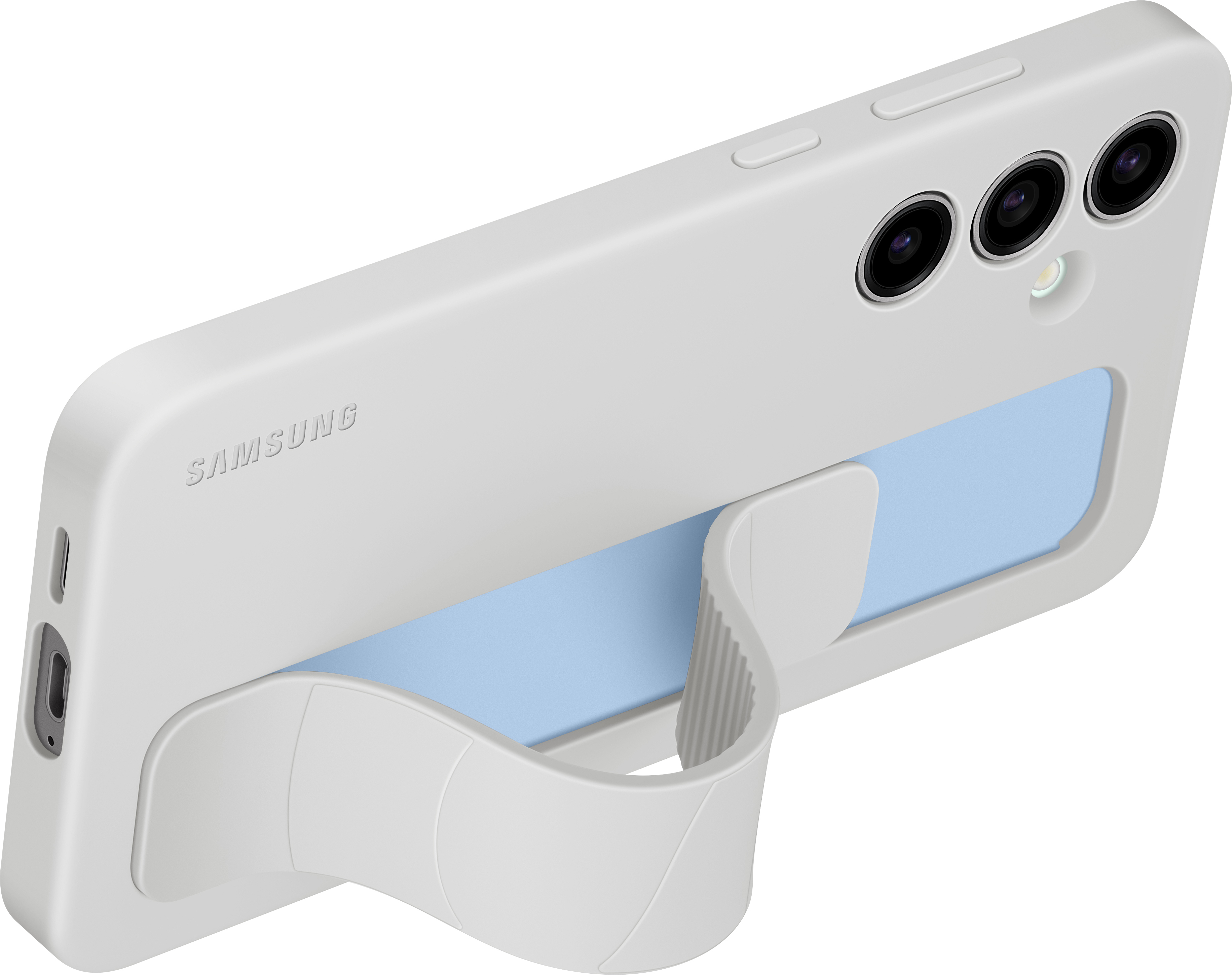 Samsung Galaxy S24 FE Standing Grip Case -suojakotelo, harmaa