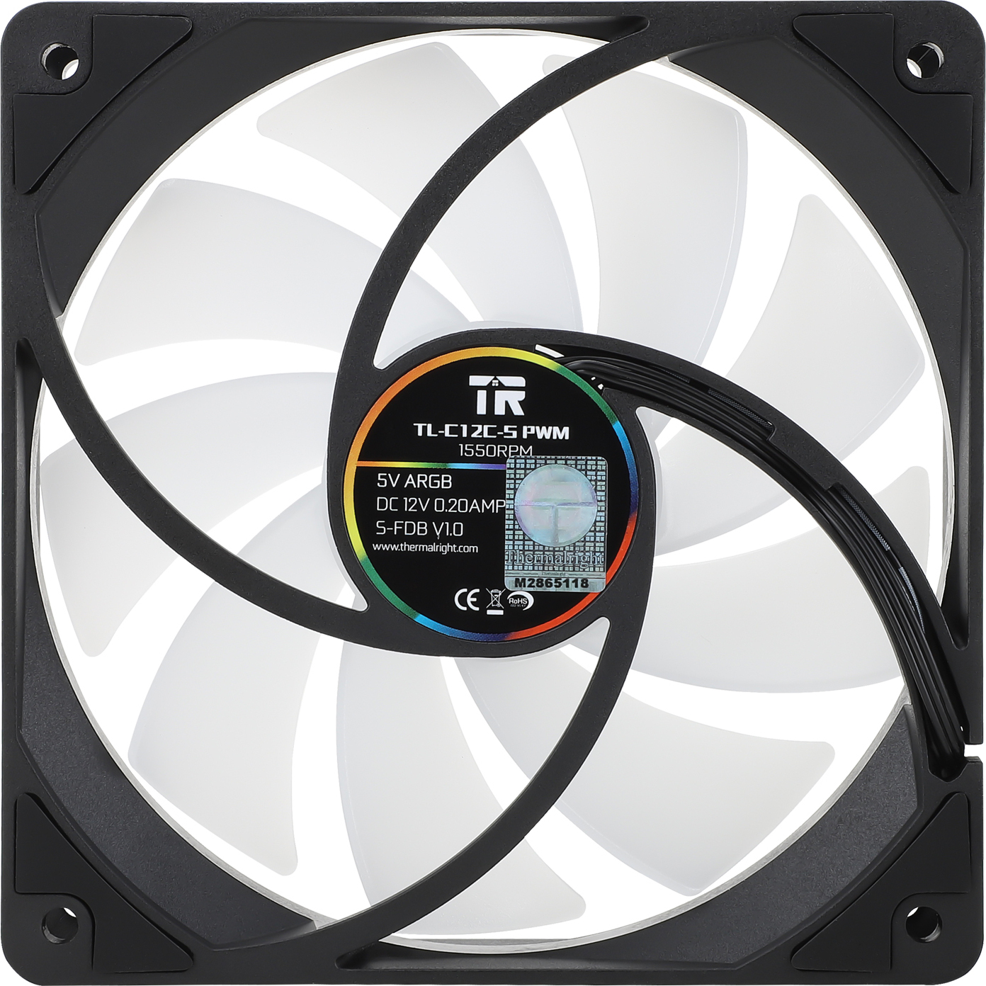 Thermalright TL-C12C-S ARGB -tuuletin, 120 mm, musta, 3-pack